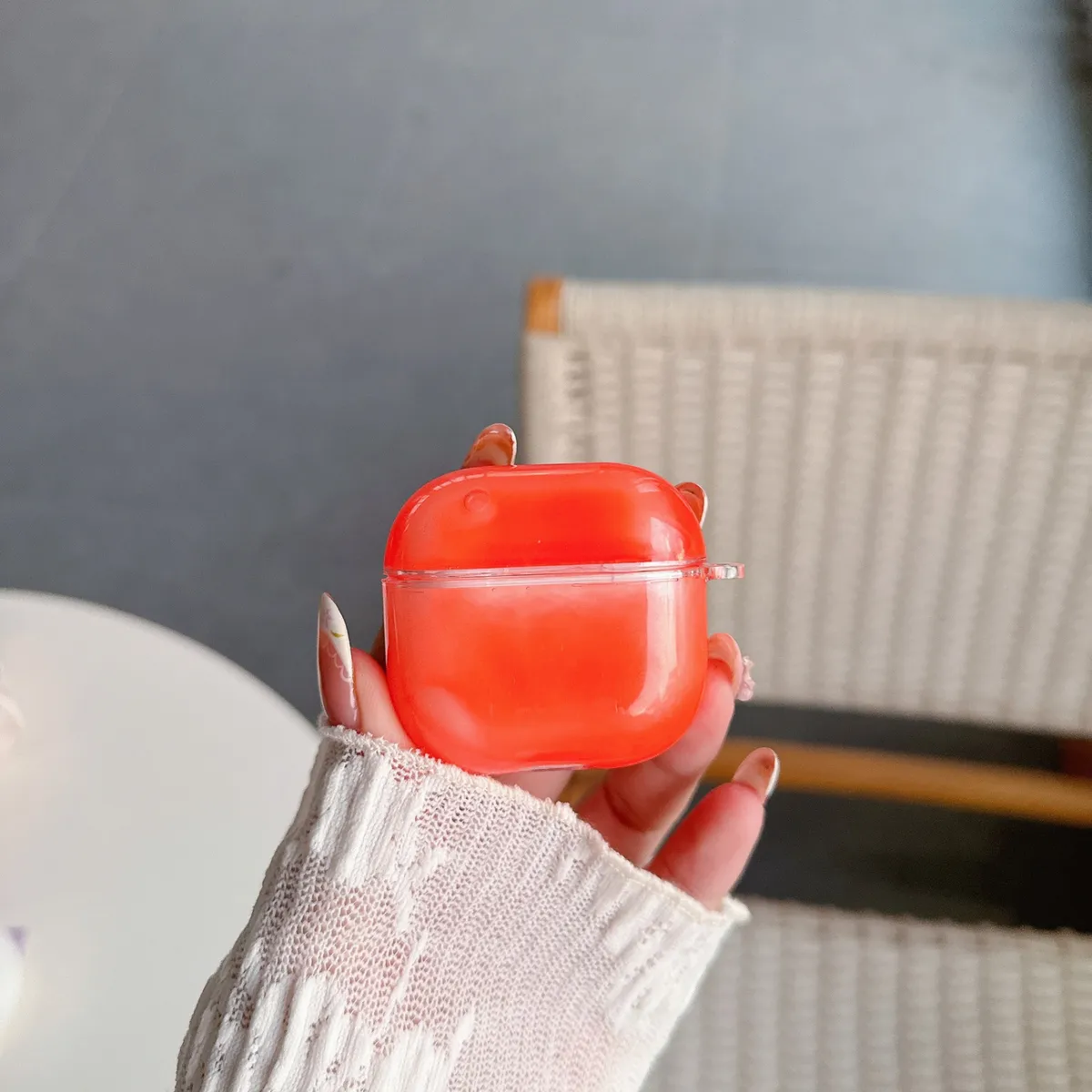 适用苹果AirPods4保护套airpodsPro2无线蓝牙耳机壳软airpods3pro二三四代分体式1/2/3/4夜光流沙耳机壳防摔新款 - 图片 2