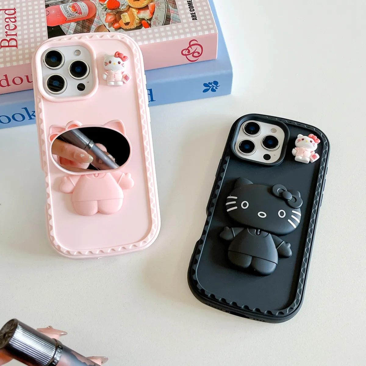 防尘塞推窗KT猫适用苹果15pro手机壳13日韩14promax卡通11可爱iPhone16plus网红ins风新款创意个性保护套