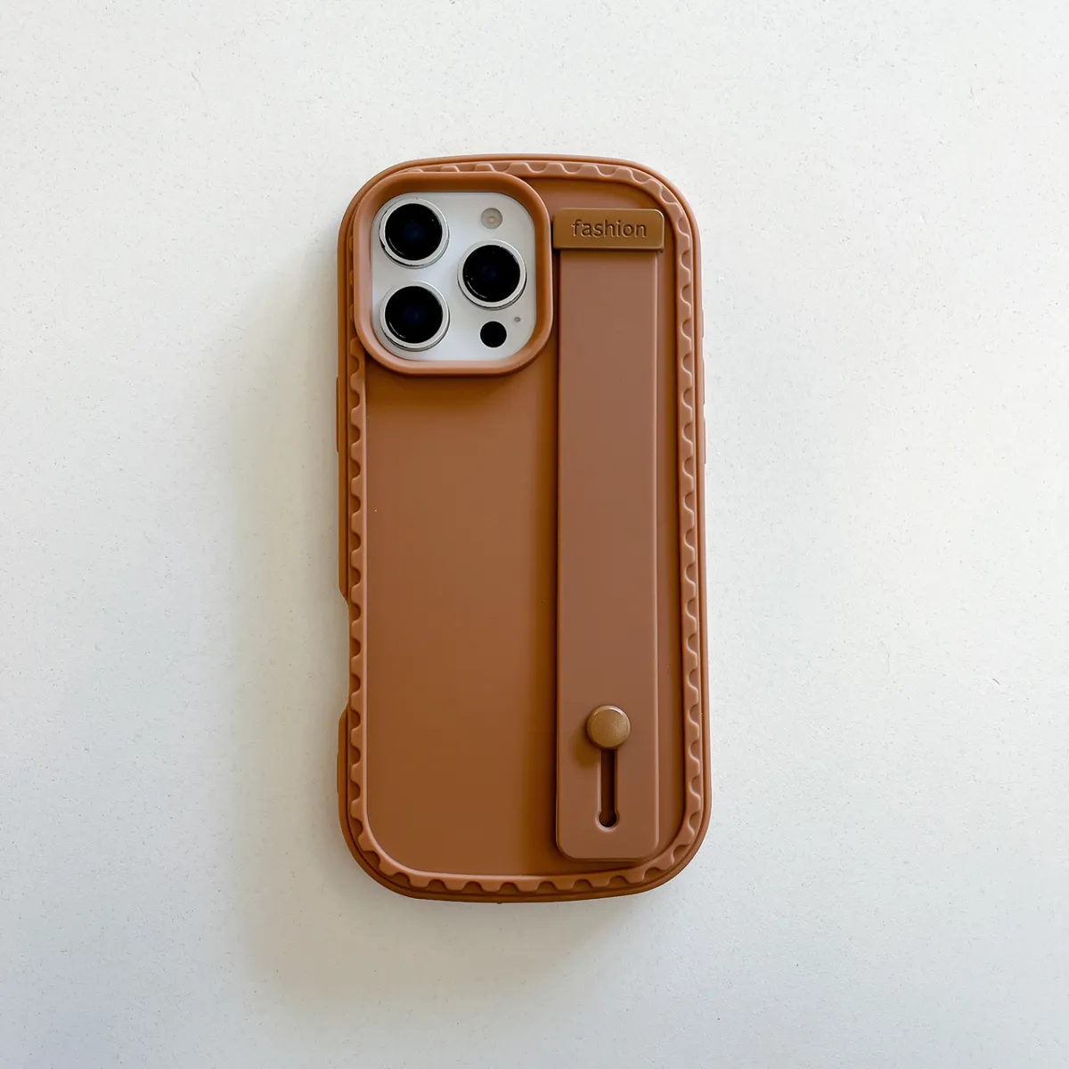 防尘塞推窗 手腕带 小众ins温柔个奶油白纯色软壳适用16promax苹果15手机壳iPhone14pro简约13promax保护套16软壳15 - 图片 6