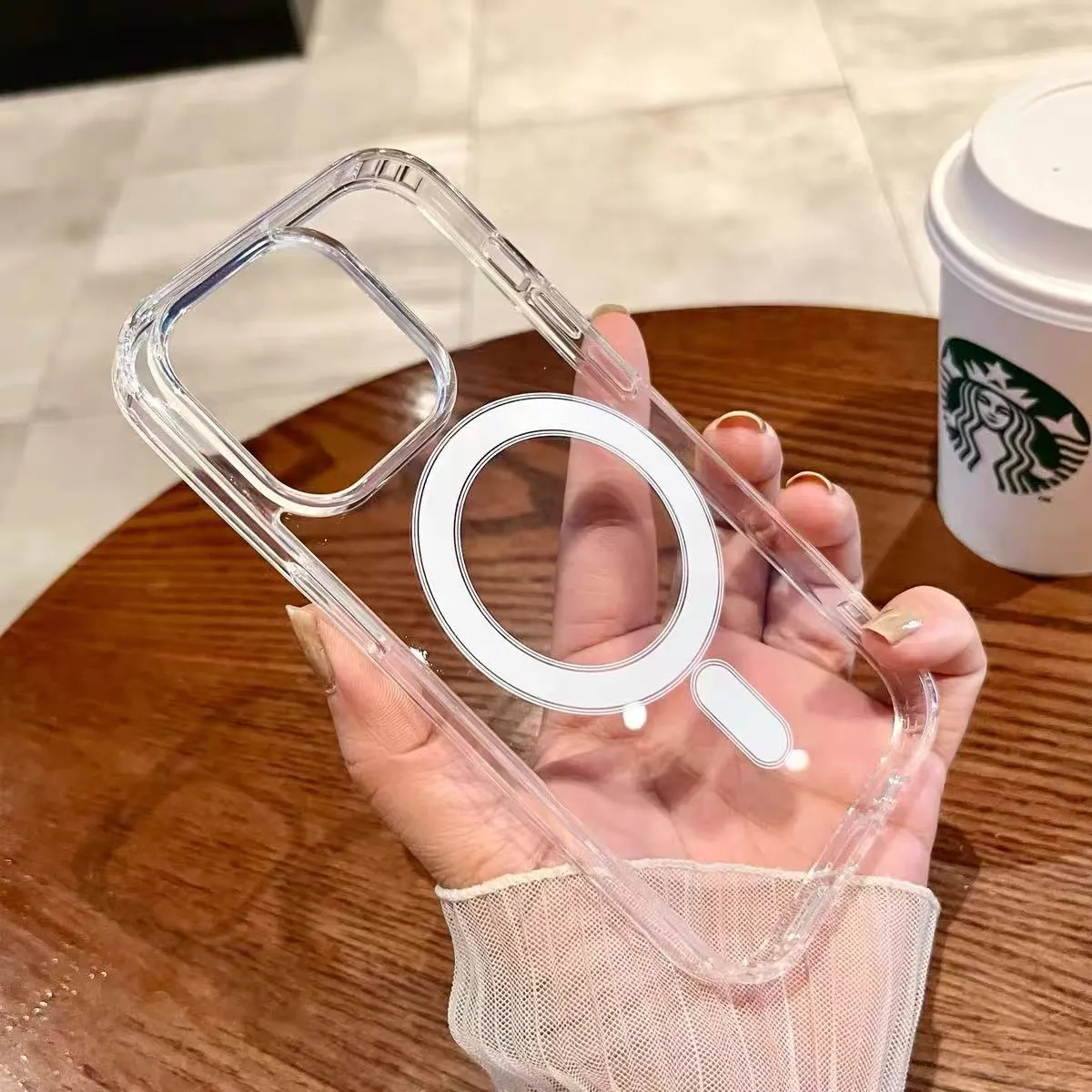 magsafe磁吸适用苹果16promax手机壳透明新款iphone15pro亚克力14不发黄13硅胶简约12全包防摔保护套11硬壳