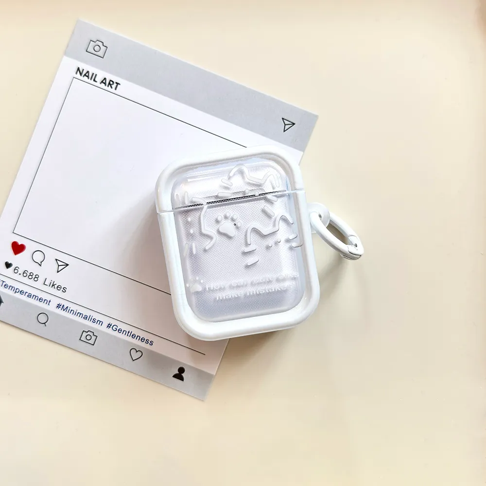 猫爪线条猫咪适用Airpods4代耳机保护套pro2二三代苹果蓝牙3代 - 图片 2
