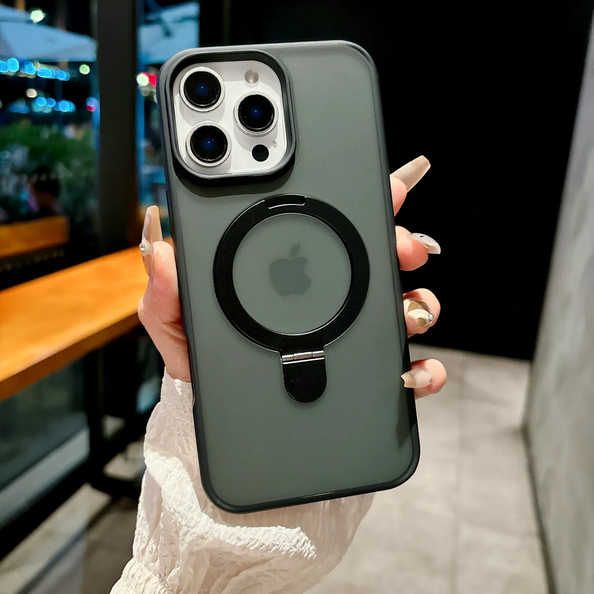 适用于iphone苹果手机壳磁吸充电指环扣支架车载磁吸金属扣环防震抗摔肤感顺滑保护壳 - 图片 10
