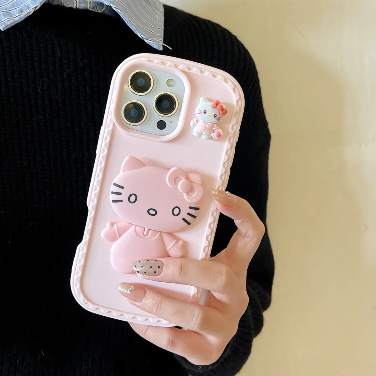 防尘塞推窗KT猫适用苹果15pro手机壳13日韩14promax卡通11可爱iPhone16plus网红ins风新款创意个性保护套 - 图片 6