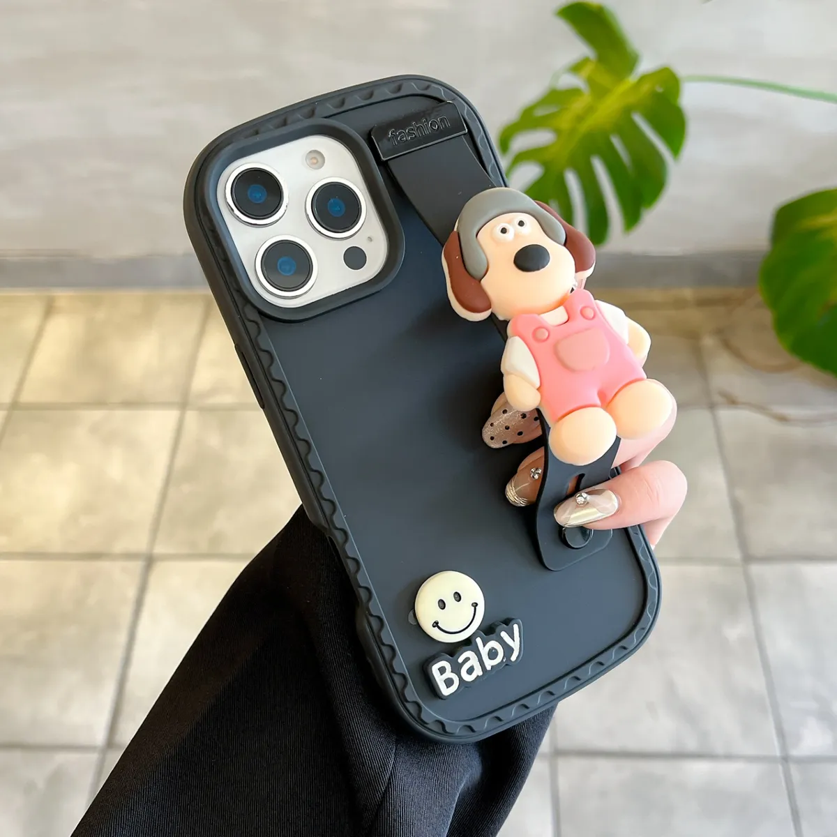 防尘塞推窗 掌门狗手腕带  ins风复古棕色适用iPhone16promax苹果15pro手机壳14软壳防摔13promax新款16女 - 图片 8