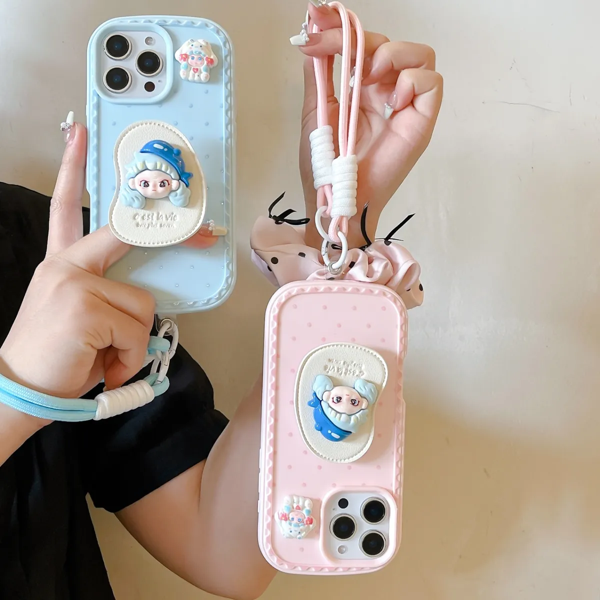 新模具卡通女孩支架适用iPhone15promax防摔苹果14promax手机壳16promax手机壳13promax - 图片 9