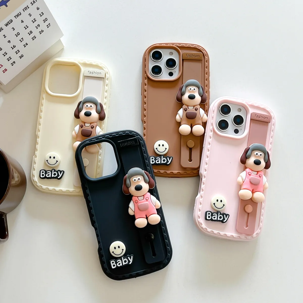 防尘塞推窗 掌门狗手腕带  ins风复古棕色适用iPhone16promax苹果15pro手机壳14软壳防摔13promax新款16女 - 图片 10