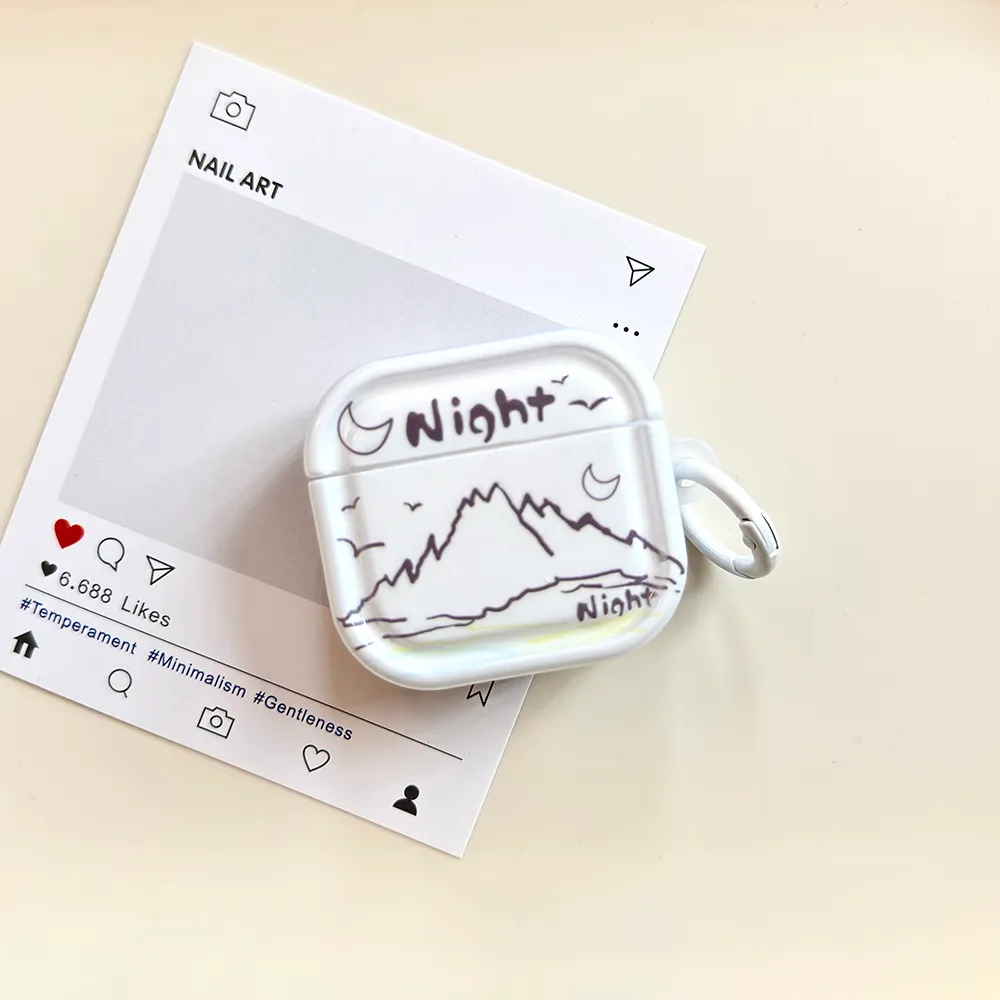 可爱日式雪山适用Airpods4代耳机保护套pro2二三代苹果蓝牙3代 - 图片 6