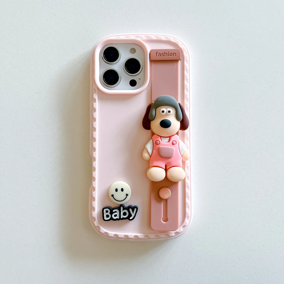 防尘塞推窗 掌门狗手腕带  ins风复古棕色适用iPhone16promax苹果15pro手机壳14软壳防摔13promax新款16女 - 图片 2