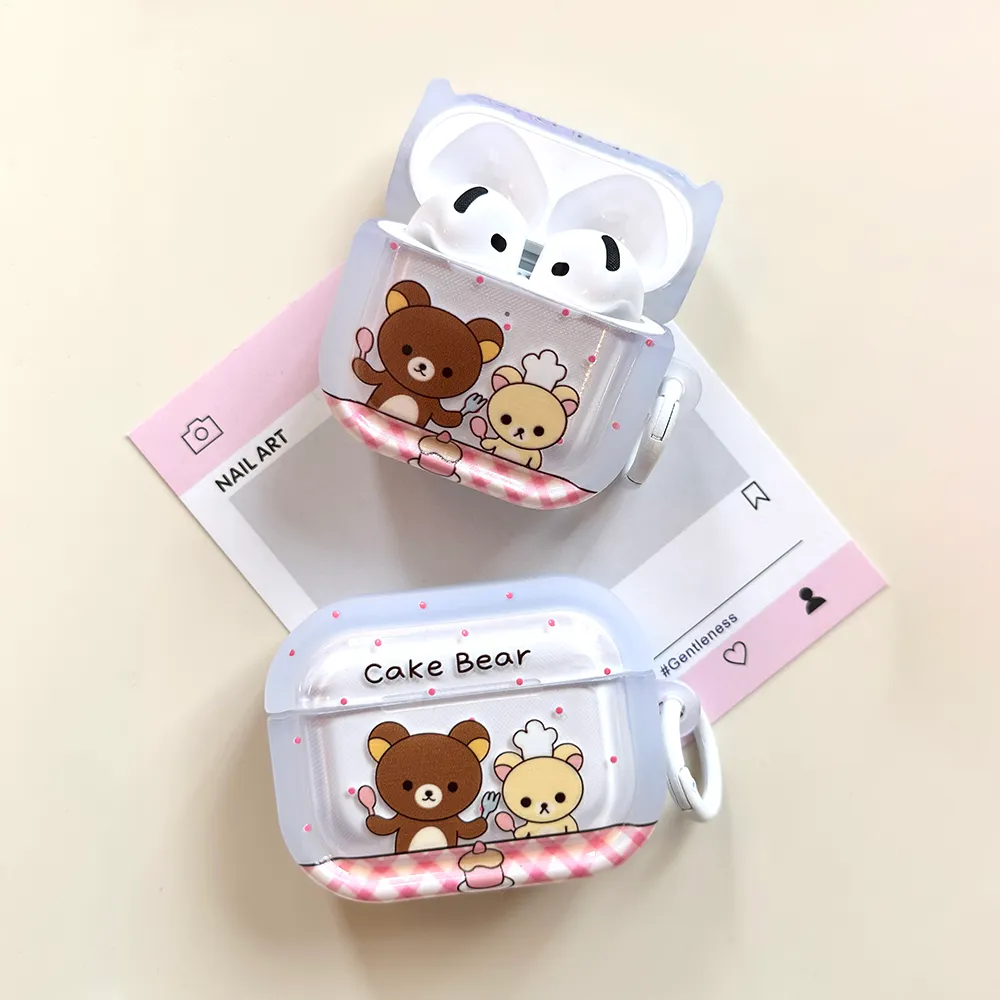 可爱小熊蛋糕适用Airpods4代耳机保护套pro2二三代苹果蓝牙3代 - 图片 4