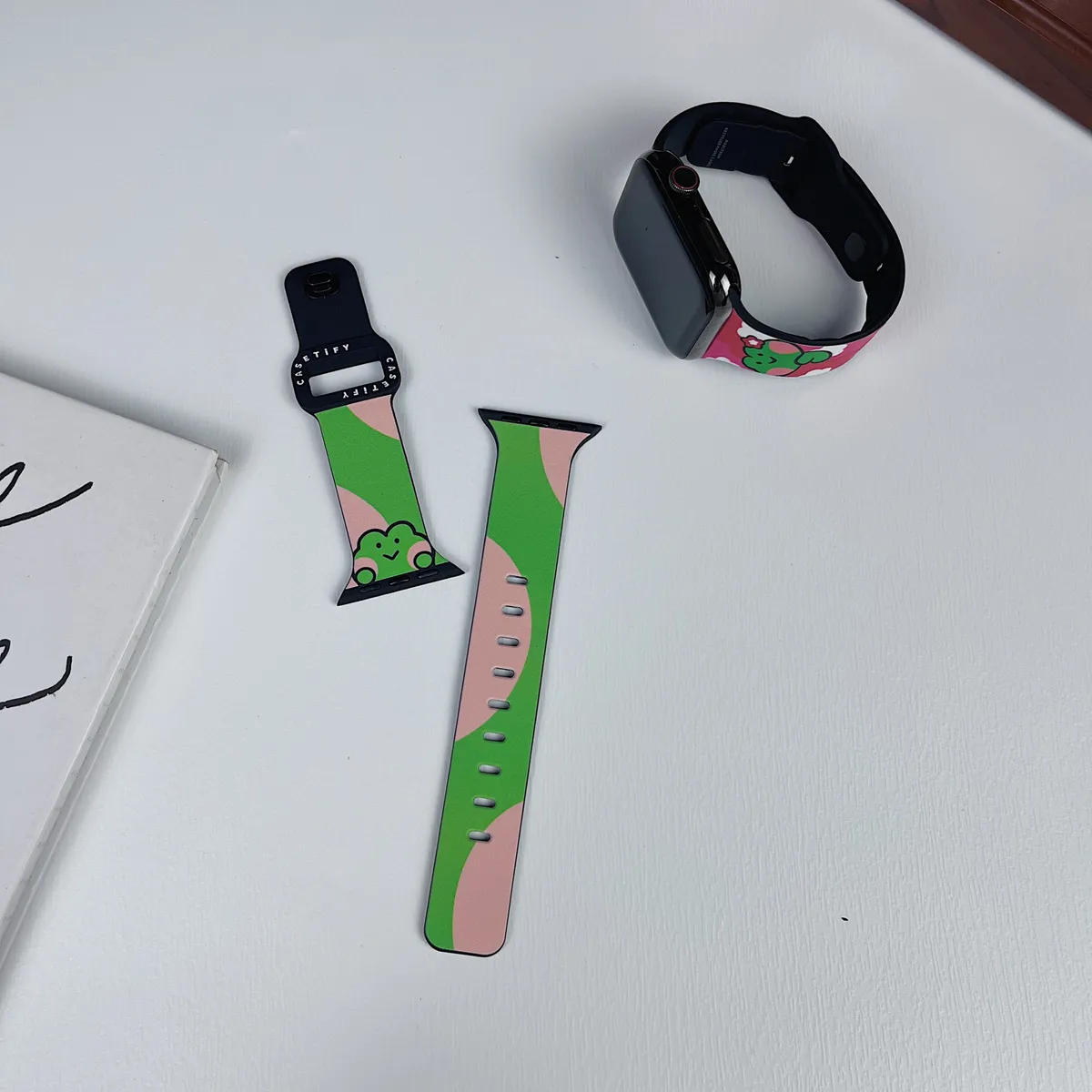 苹果-CASETiFY表带LINEminini联名樱桃熊-硅胶材质适用S1-S10腕带S9高级感表带S8 - 图片 6