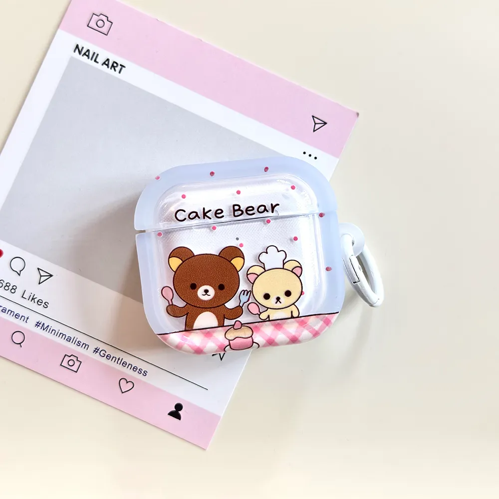 可爱小熊蛋糕适用Airpods4代耳机保护套pro2二三代苹果蓝牙3代 - 图片 6