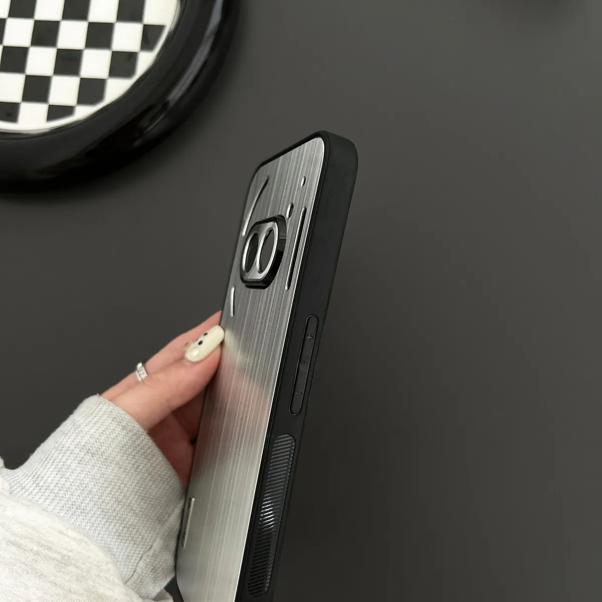 谷歌黑豹Nothingphone1金属背板超薄防摔手机壳适用于黑豹NothingPhone2A简约男女款 - 图片 4