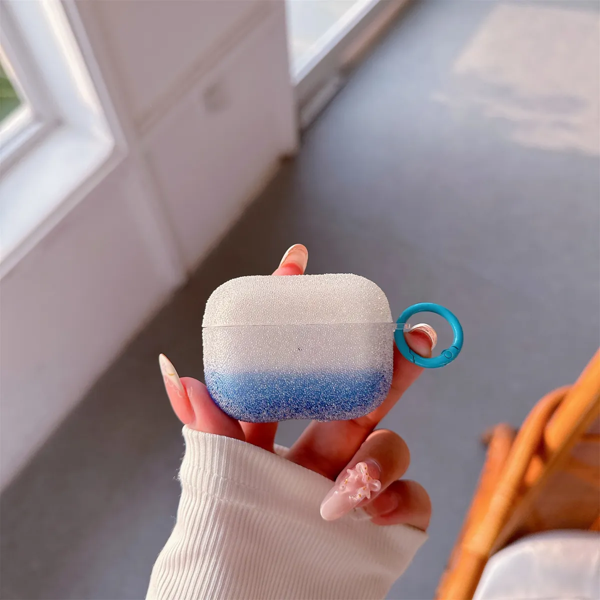 适用苹果AirPods4保护套airpodsPro2无线蓝牙耳机壳软airpods3pro二三四代分体式1/2/3/4渐变珠钻耳机壳防摔新款 - 图片 10