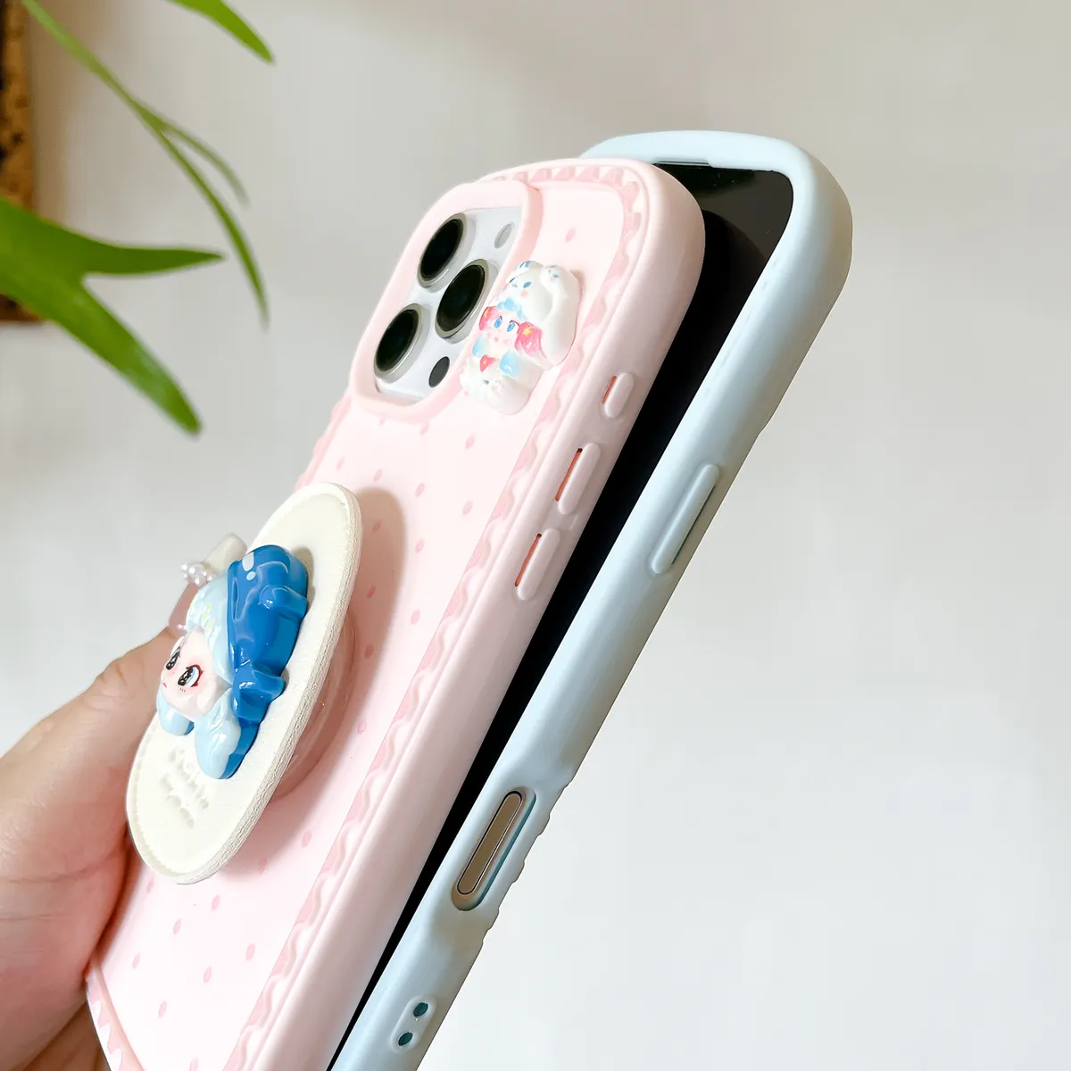 新模具卡通女孩支架适用iPhone15promax防摔苹果14promax手机壳16promax手机壳13promax - 图片 10