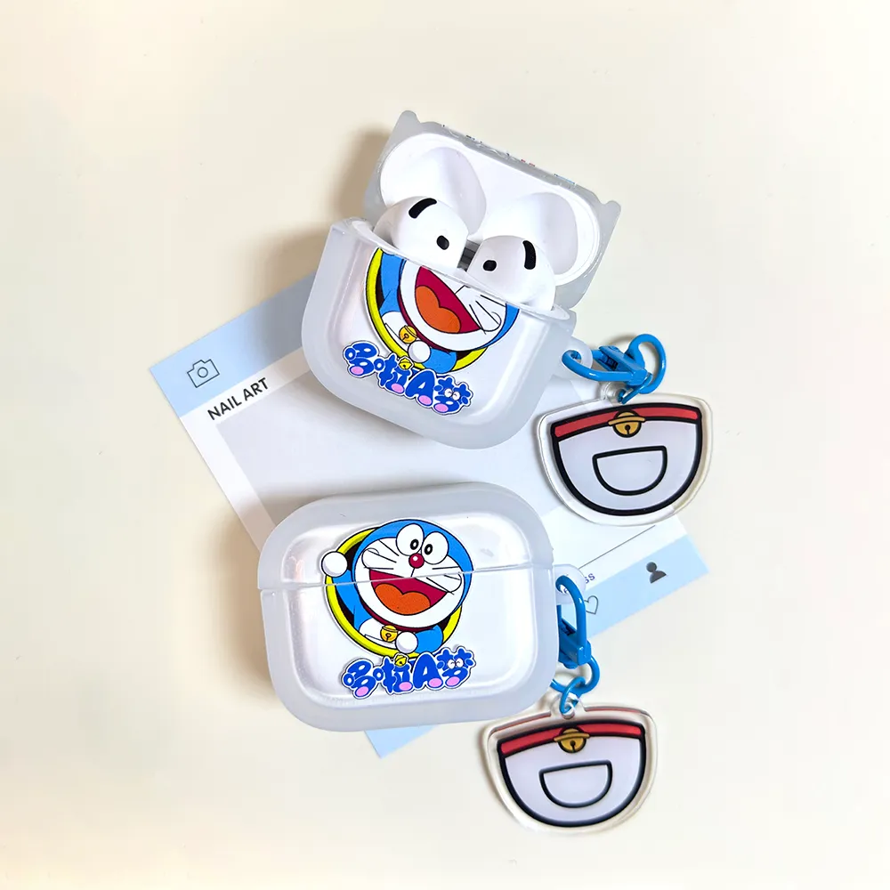卡通蓝胖子适用airpods4保护套苹果耳机壳airpodspro2蓝牙四代软 - 图片 2