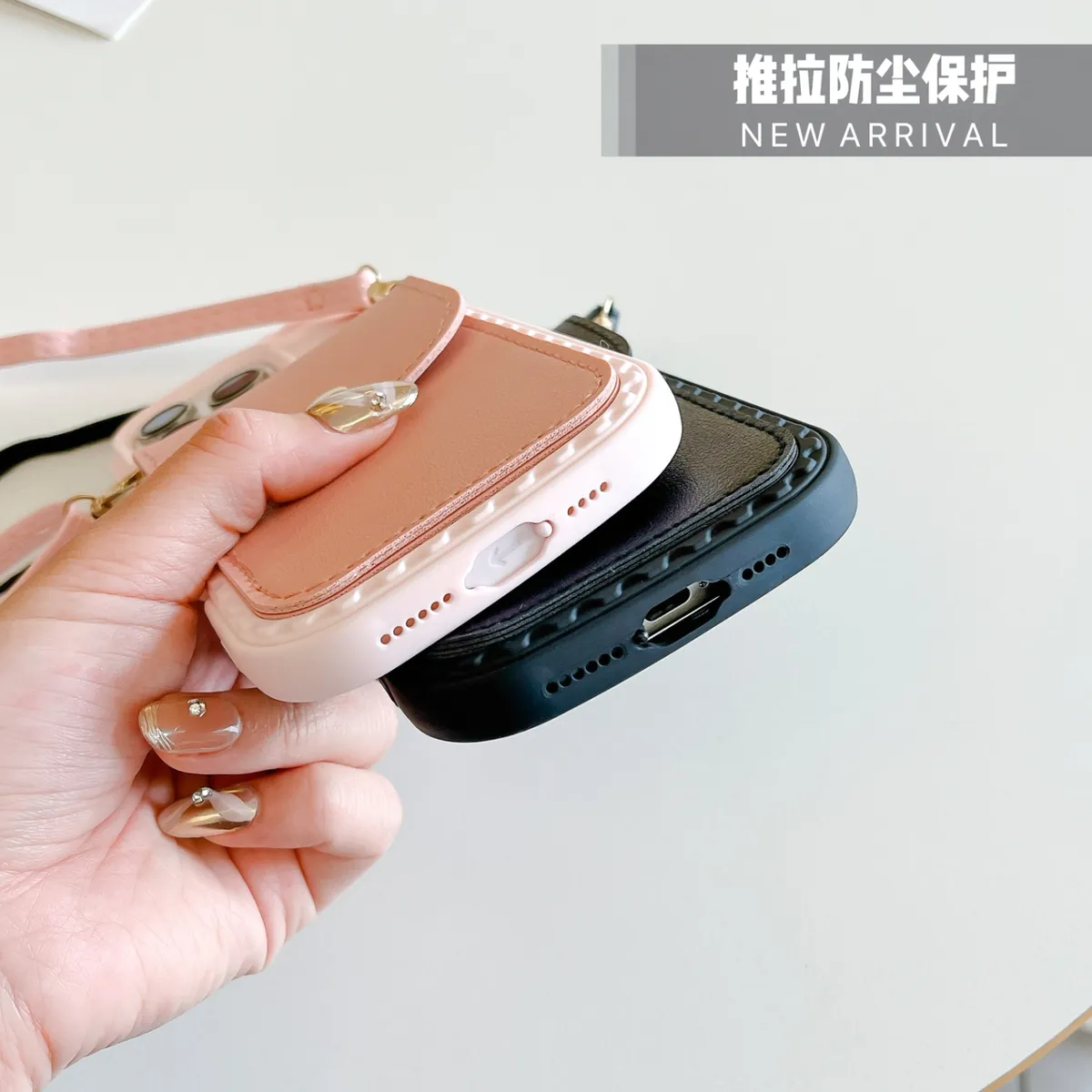 新模具防尘塞推窗卡包适用苹果15promax手机壳16promax保护套14promax挂绳13promax手机壳 - 图片 2