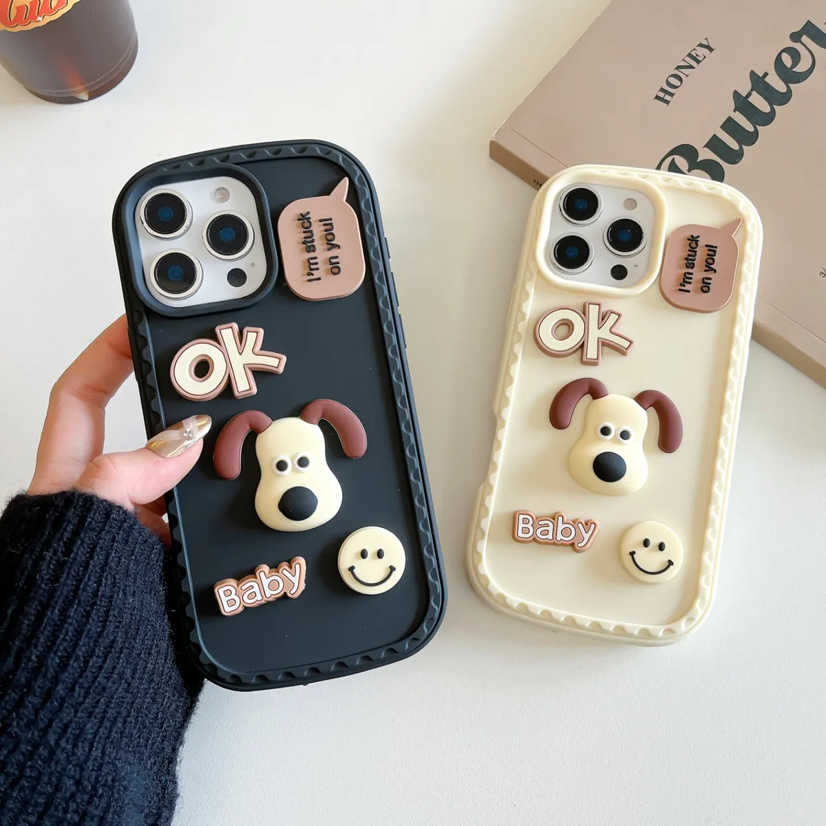 防尘塞推窗掌门狗日韩ins创意卡通立体适用iphone14promax苹果13手机壳11创意15pro新款可爱15pm保护套14 - 图片 10