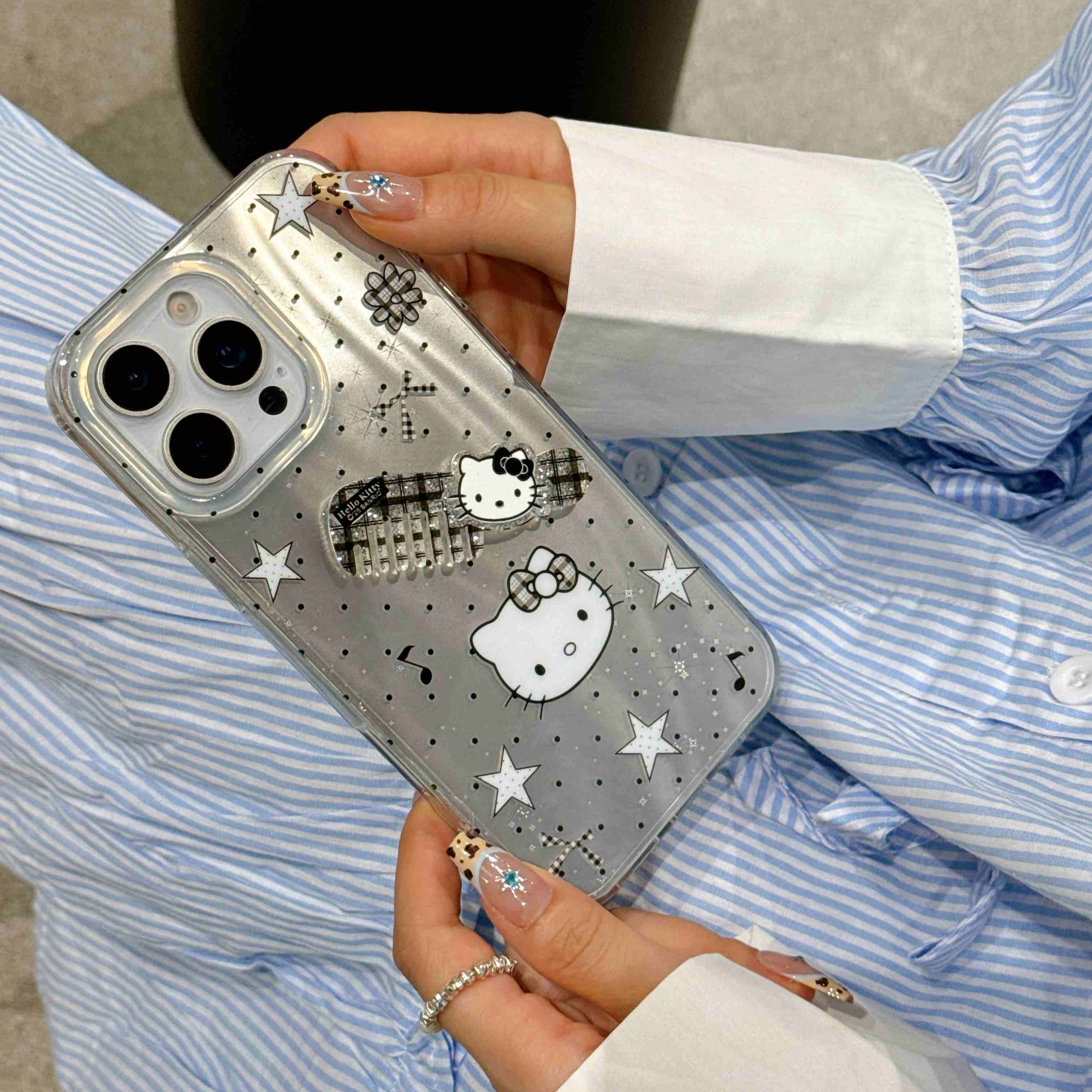 韩系女孩ins小众KT可爱简约苹果16promax手机壳适用iPhone15新款16/14pro双层防摔13少女 - 图片 4