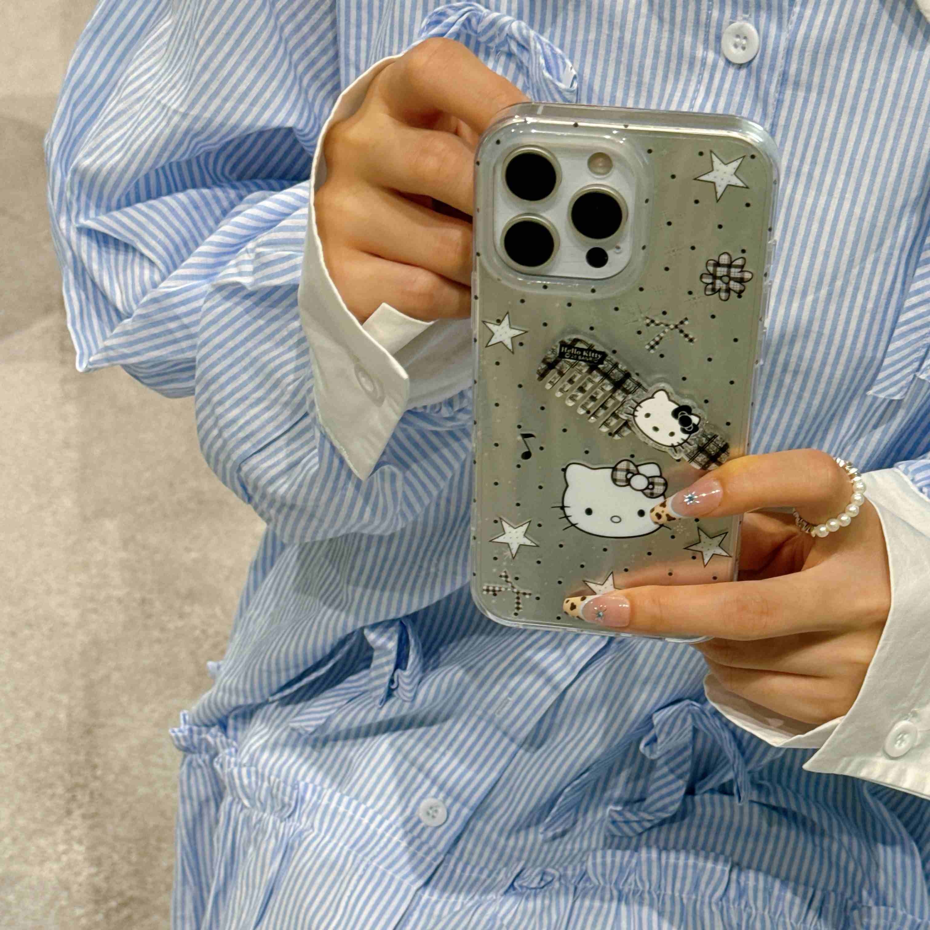 韩系女孩ins小众KT可爱简约苹果16promax手机壳适用iPhone15新款16/14pro双层防摔13少女