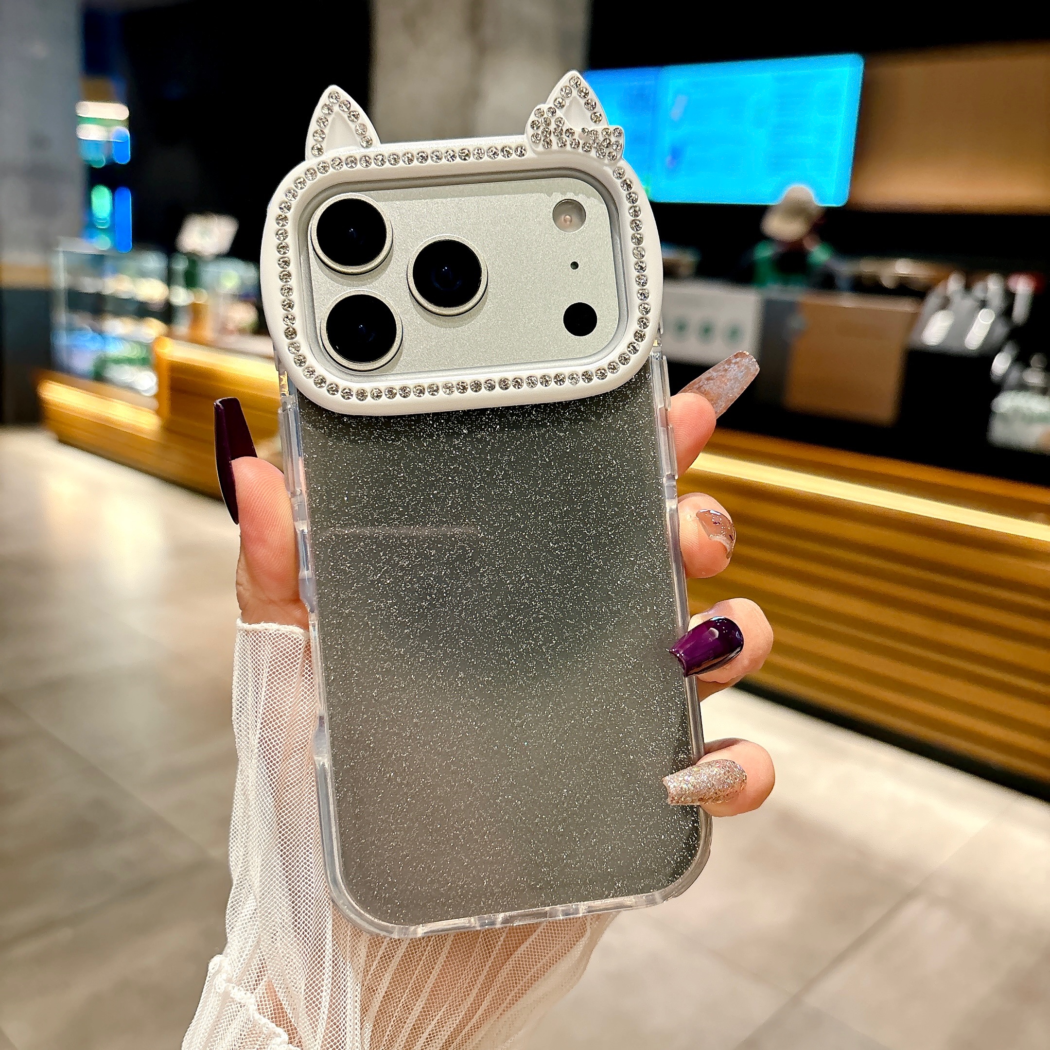 闪粉兔耳朵果冻壳