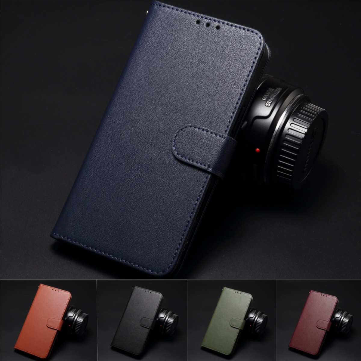 适用iPhonepro多款翻盖插卡iPhonepromax手机皮套保护手机壳钱包 - 图片 4