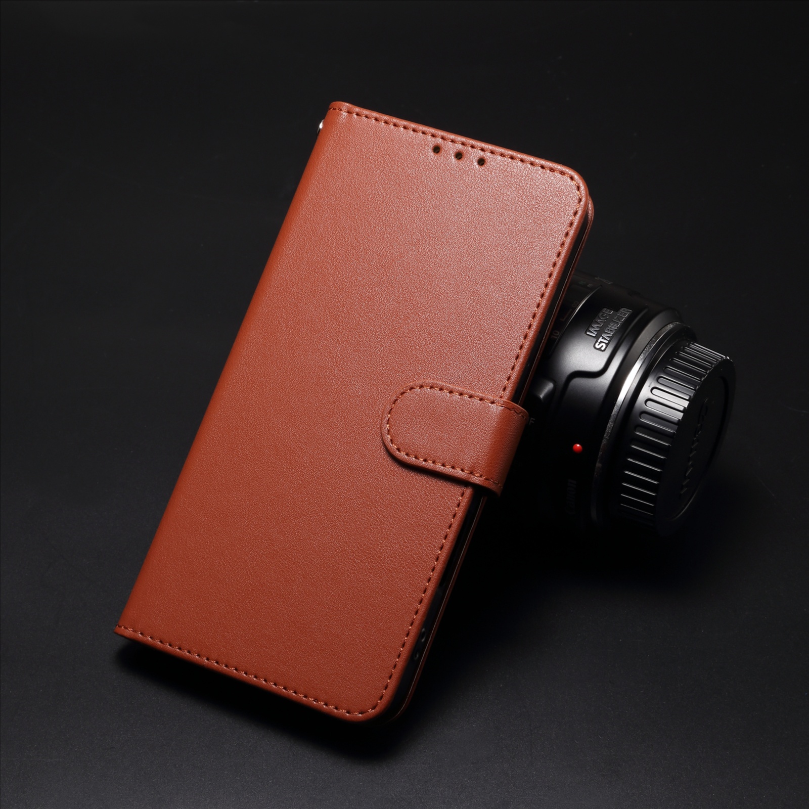 适用小米mi15翻盖式皮套14手机壳配手绳15Ultra防摔mi14Ultra纯色 - 图片 5