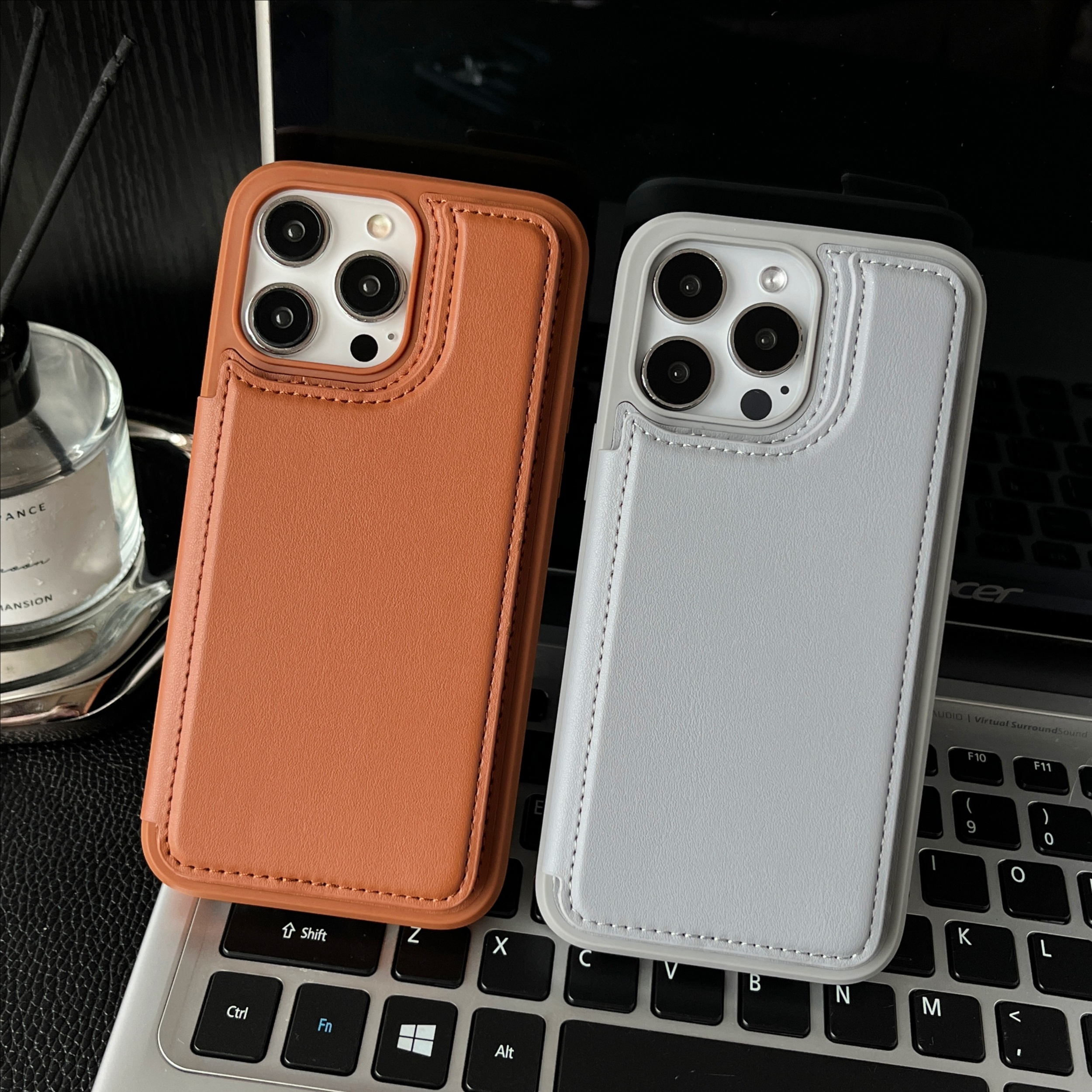 适用iPhone17苹果16promax磁扣卡包支架多功能插卡防摔手机保护壳 - 图片 4