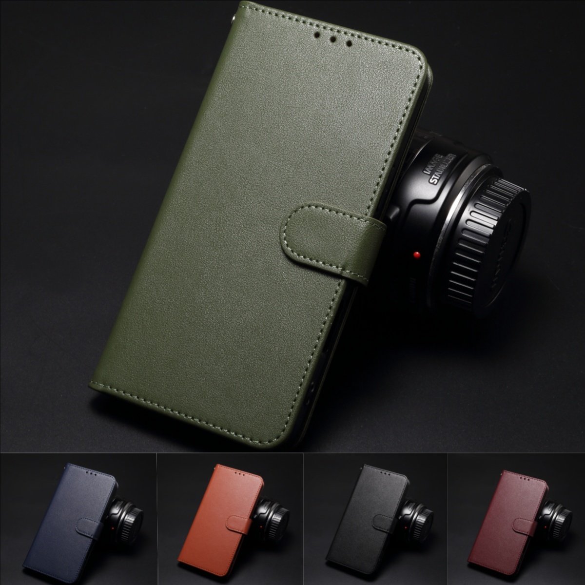 适用iPhonepro多款翻盖插卡iPhonepromax手机皮套保护手机壳钱包 - 图片 5