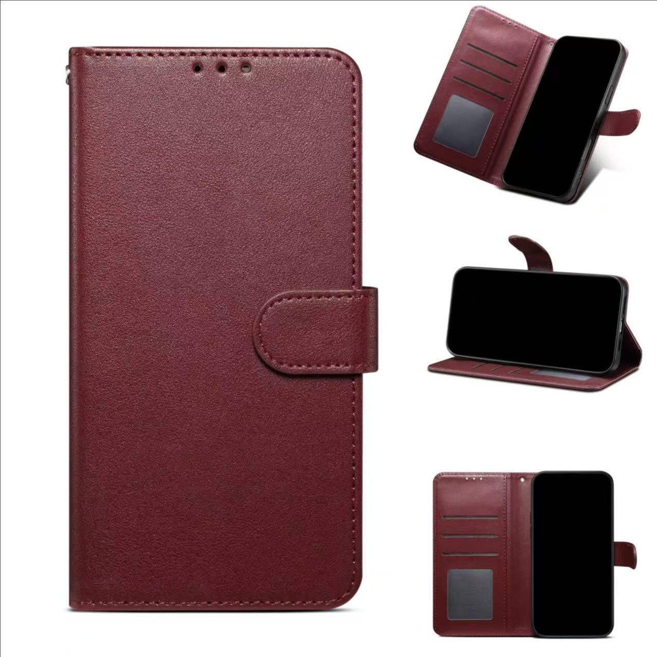 适用于红米note/Redmi/A3国外款多款机型翻盖插卡手机皮套钱包款 - 图片 4