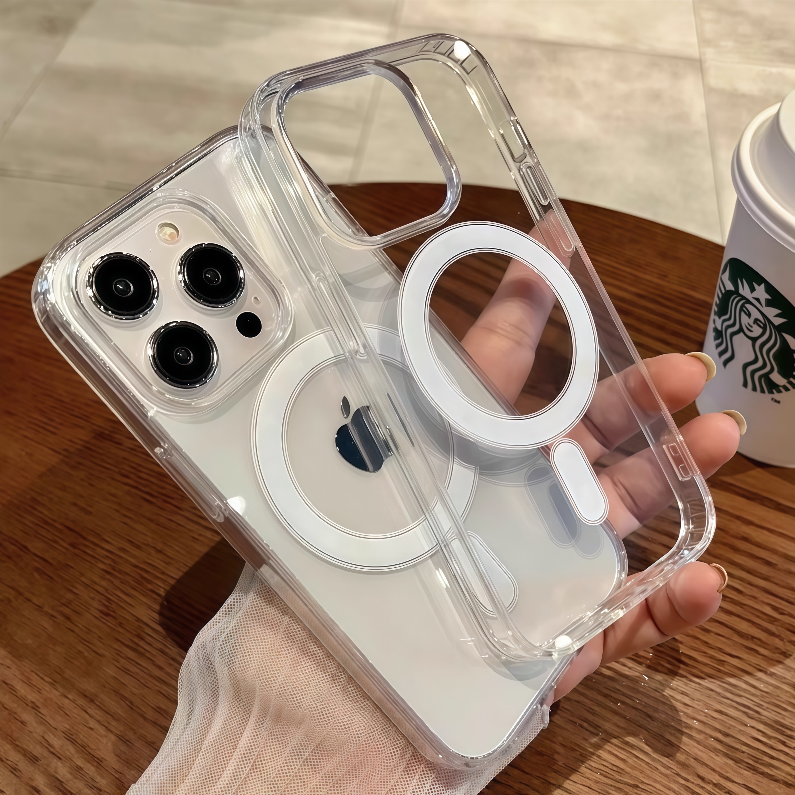 适用苹果15promax磁吸手机壳iphone14亚克力13透明12全包15pro 11 - 图片 5