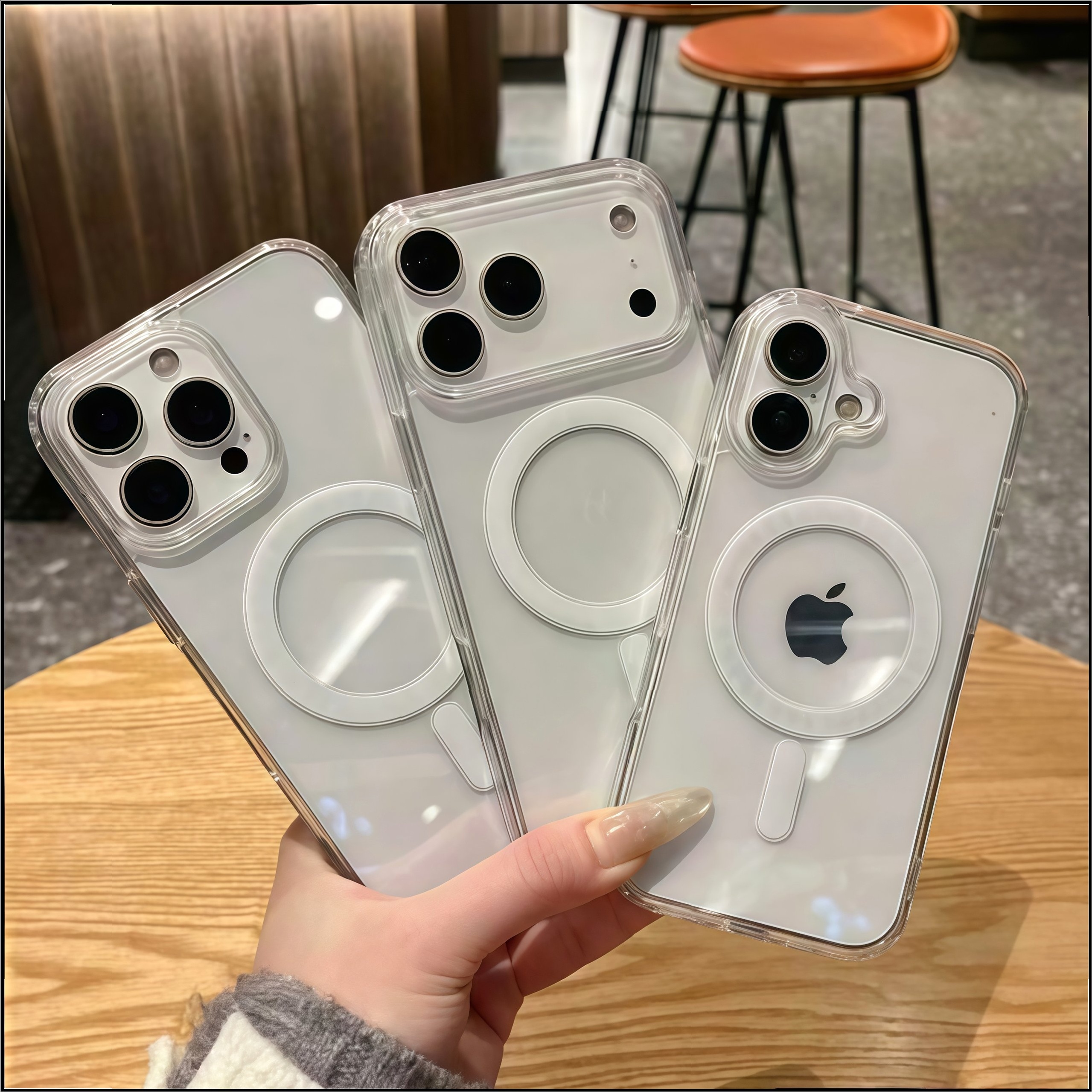 适用iPhone17苹果17手机壳iPhone13亚克力防摔透明Magsafe磁吸壳