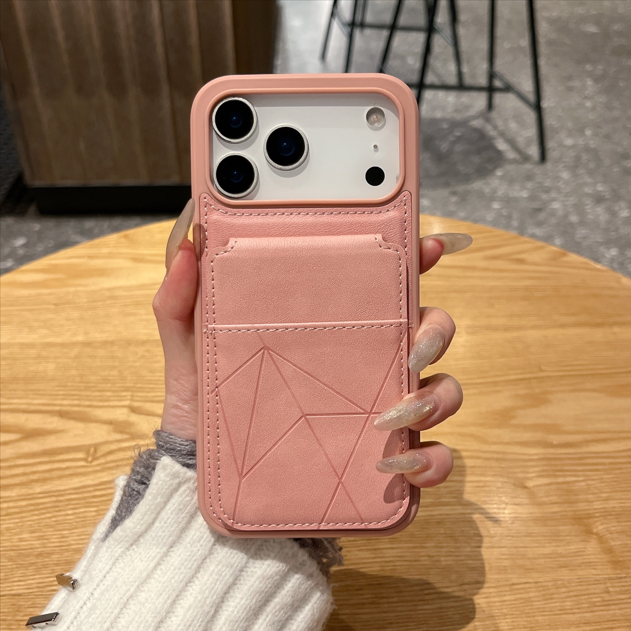 一体卡包适用苹果14promax手机壳15多卡位iphone13pro可当支架12高级素皮11pmax男款纯色商务apple新款保护套