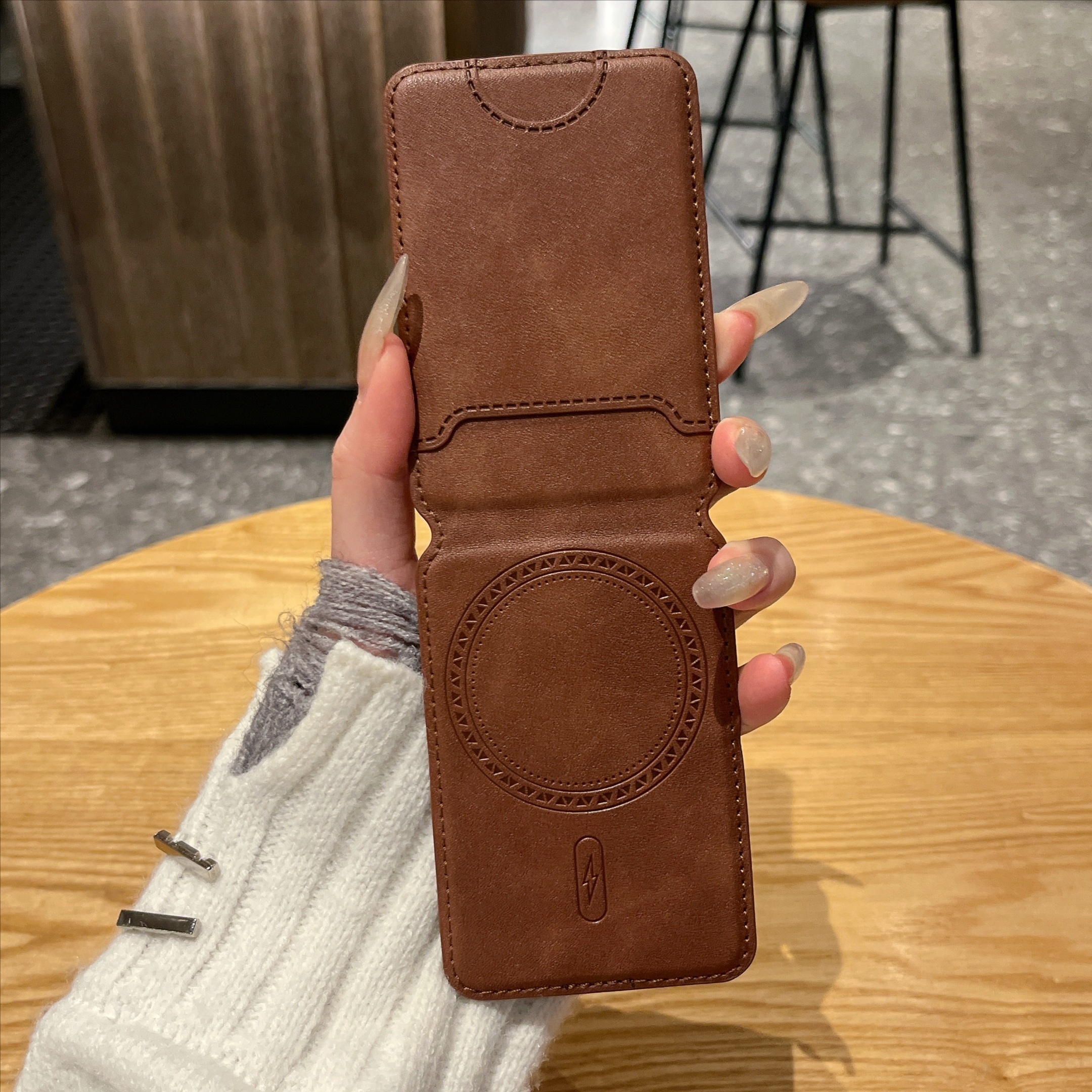 高档高级磁吸卡包皮质magsafe卡套多卡位适用苹果iPhone - 图片 6