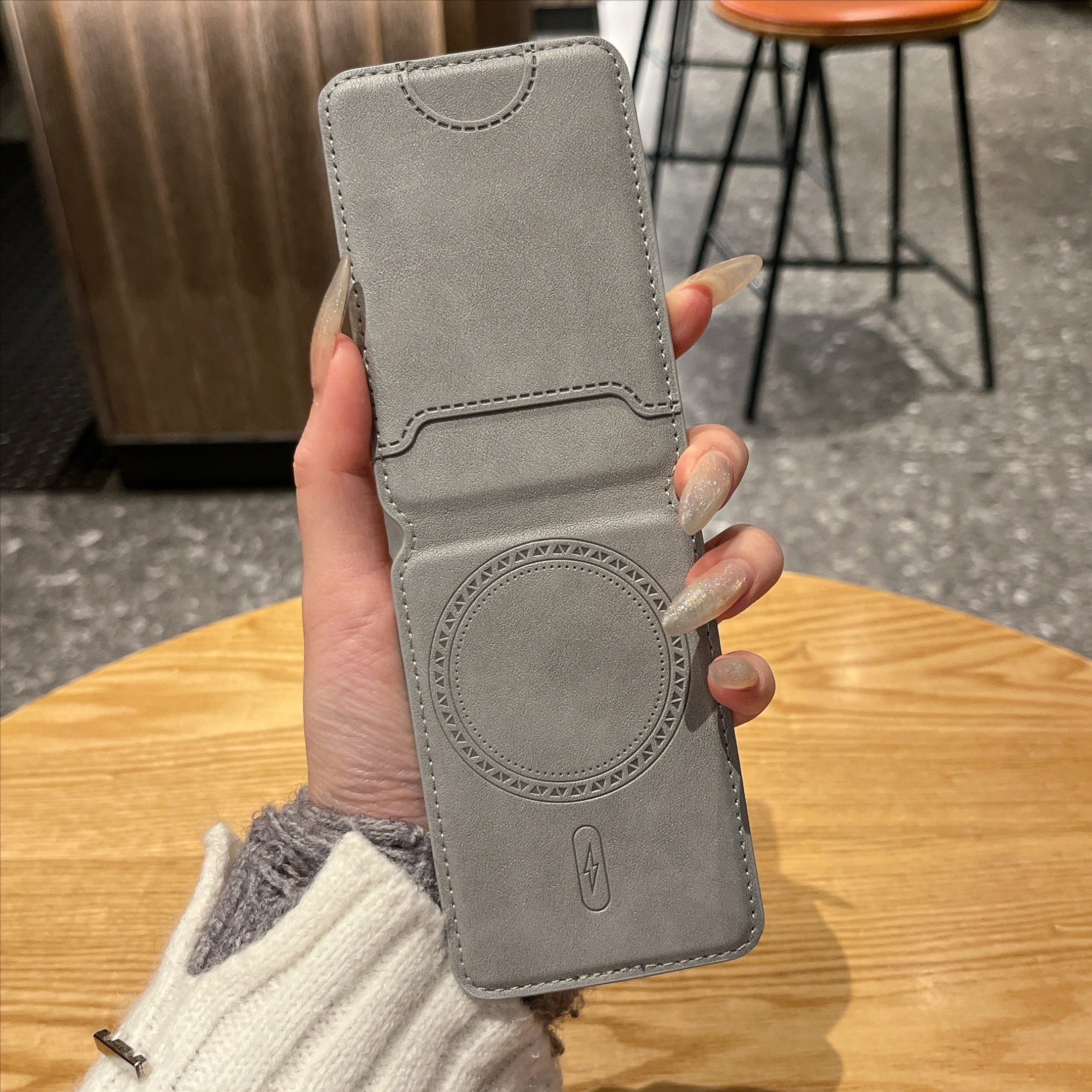 高档高级磁吸卡包皮质magsafe卡套多卡位适用苹果iPhone - 图片 4