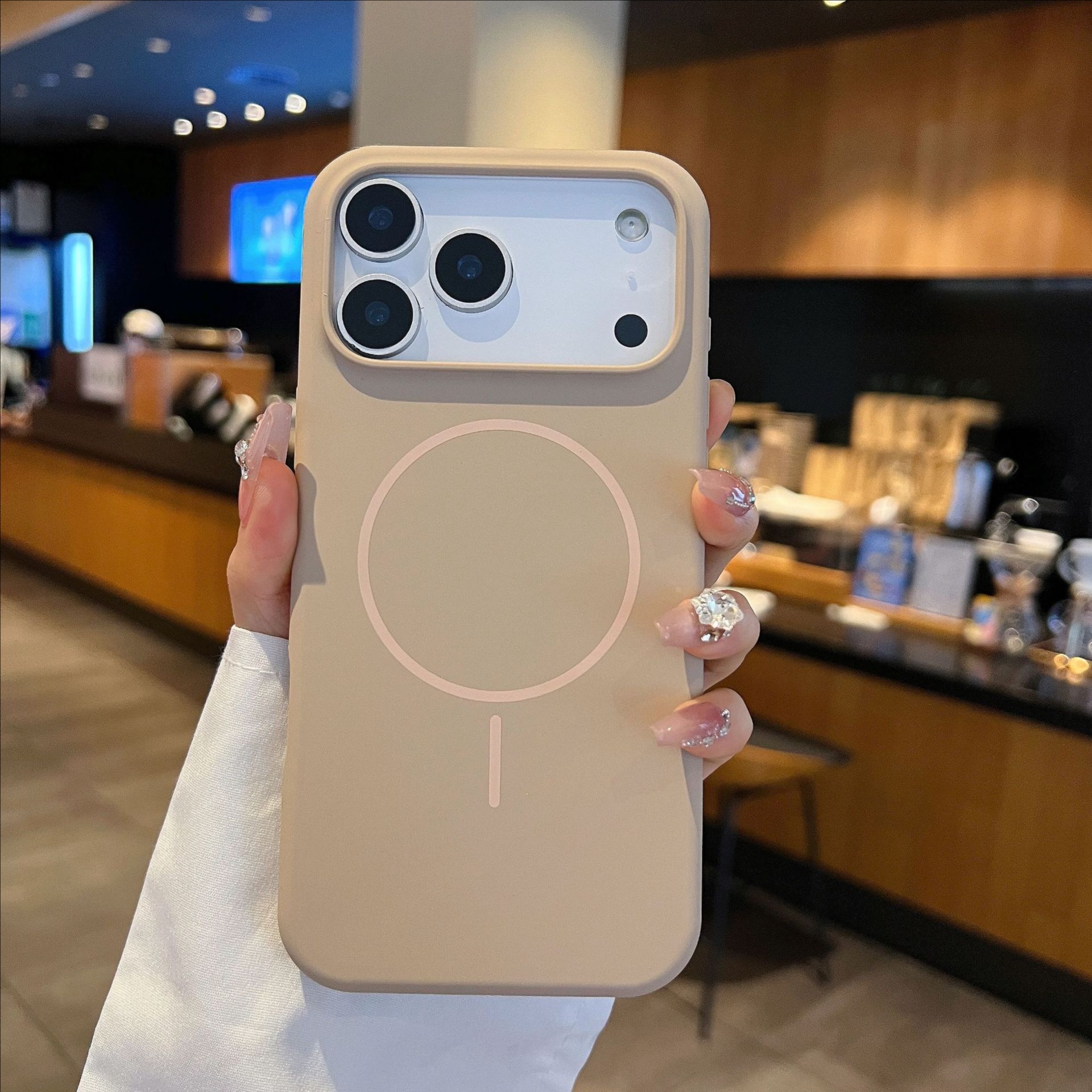适用苹果17手机壳黑色大孔iphone17promax细圈磁吸液态16pro防摔15高端新品14保护套13情侣男女17 r - 图片 8