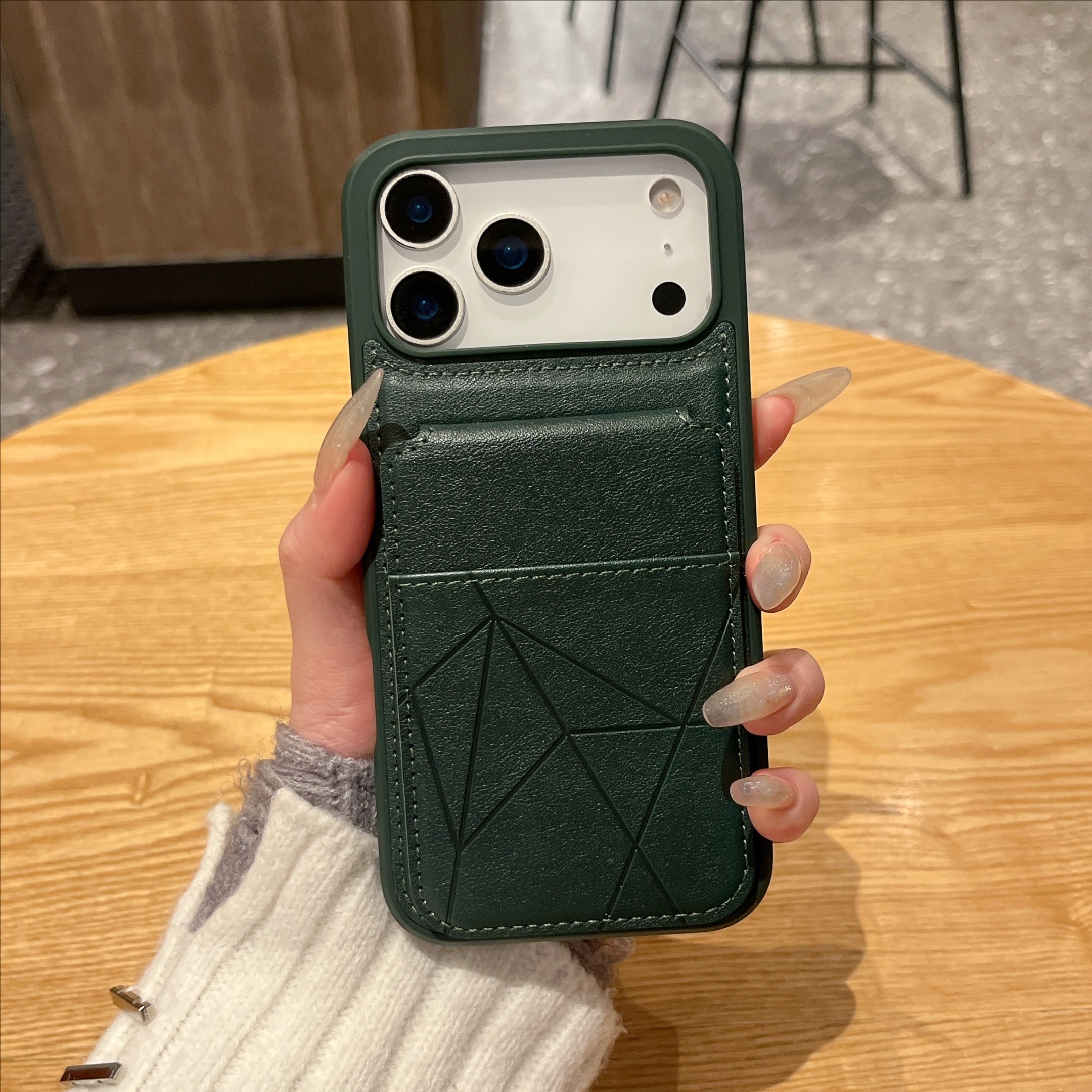 一体卡包适用苹果14promax手机壳15多卡位iphone13pro可当支架12高级素皮11pmax男款纯色商务apple新款保护套 - 图片 7