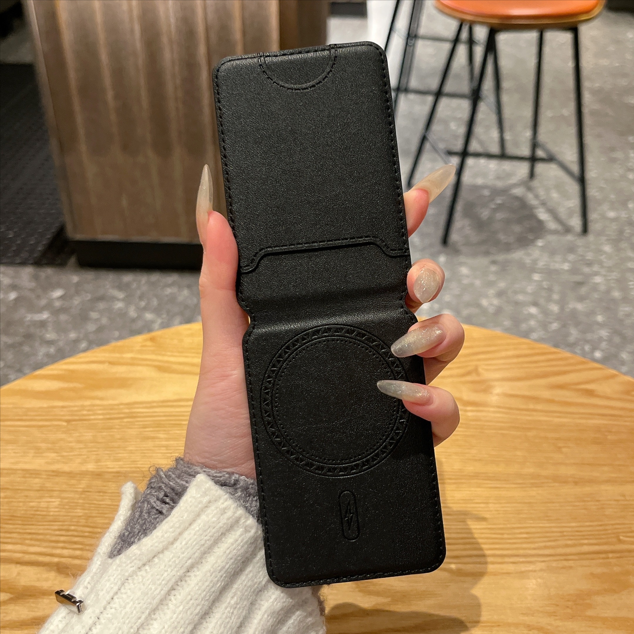 高档高级磁吸卡包皮质magsafe卡套多卡位适用苹果iPhone - 图片 3