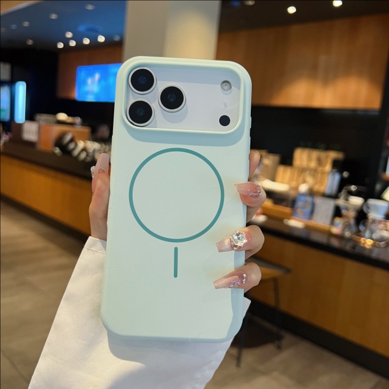 适用苹果17手机壳黑色大孔iphone17promax细圈磁吸液态16pro防摔15高端新品14保护套13情侣男女17 r