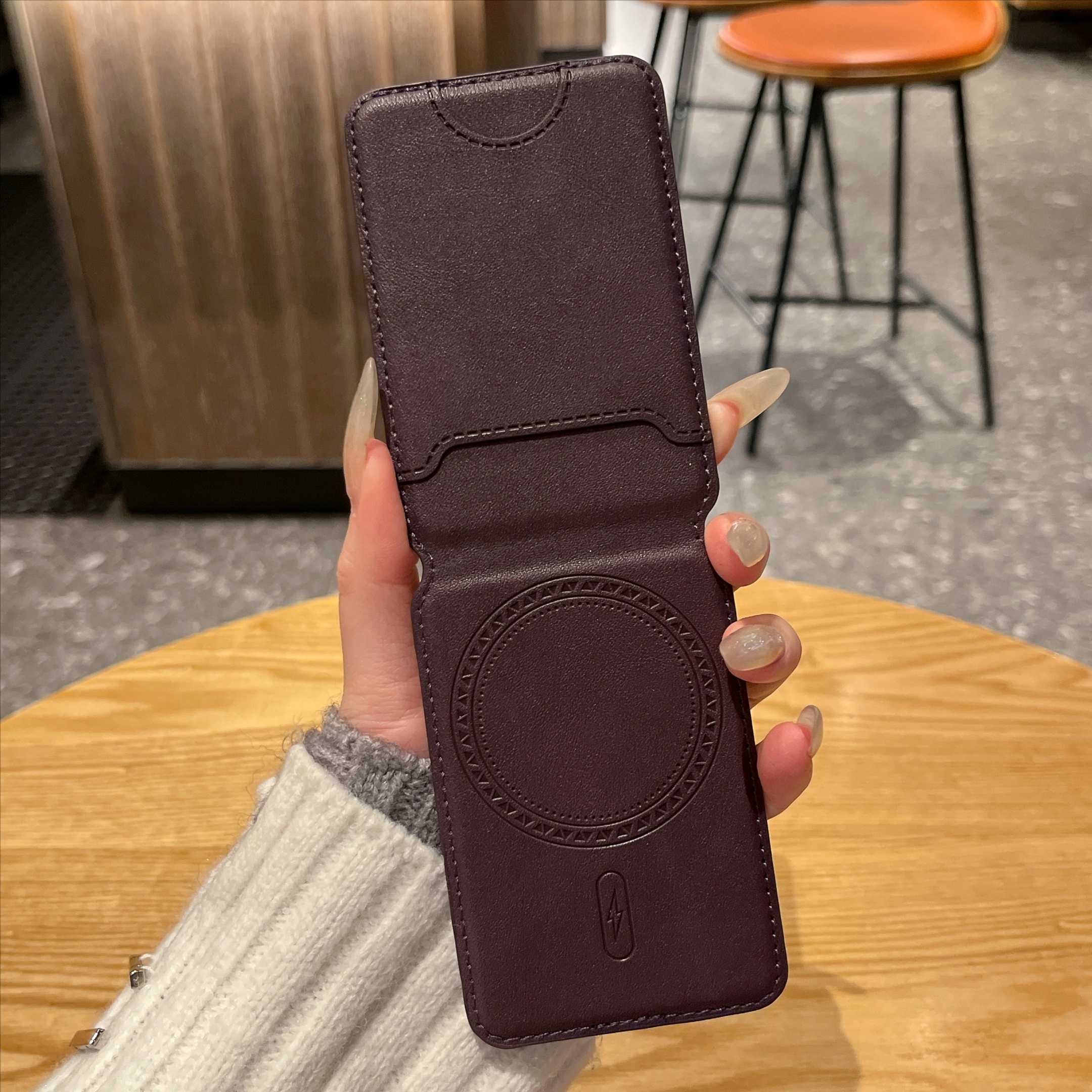 高档高级磁吸卡包皮质magsafe卡套多卡位适用苹果iPhone - 图片 5