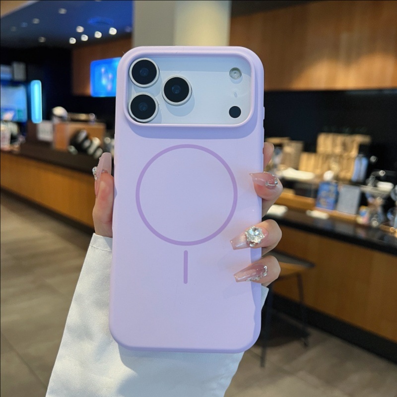 适用苹果17手机壳黑色大孔iphone17promax细圈磁吸液态16pro防摔15高端新品14保护套13情侣男女17 r - 图片 6