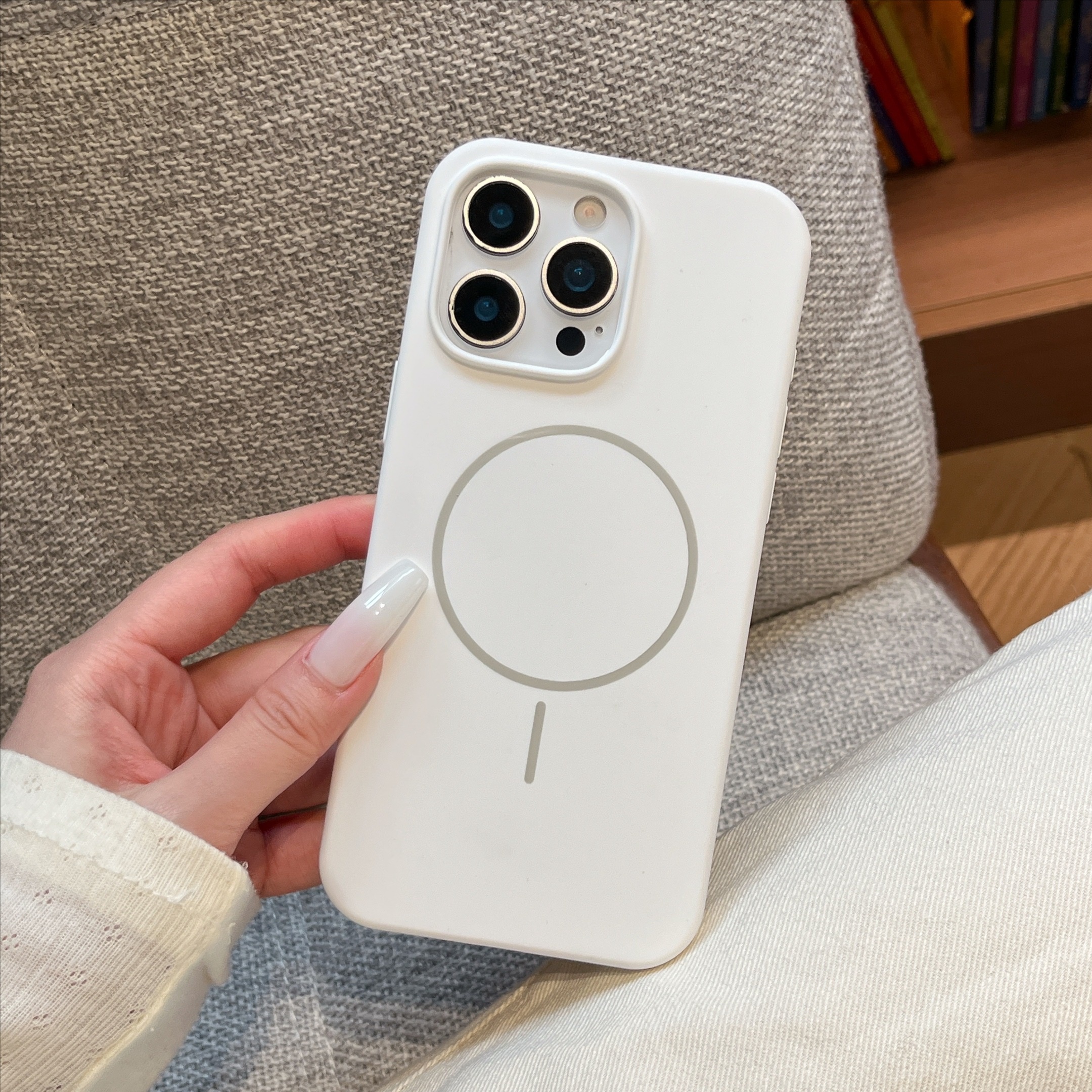 适用苹果17手机壳黑色大孔iphone17promax细圈磁吸液态16pro防摔15高端新品14保护套13情侣男女17 r - 图片 4