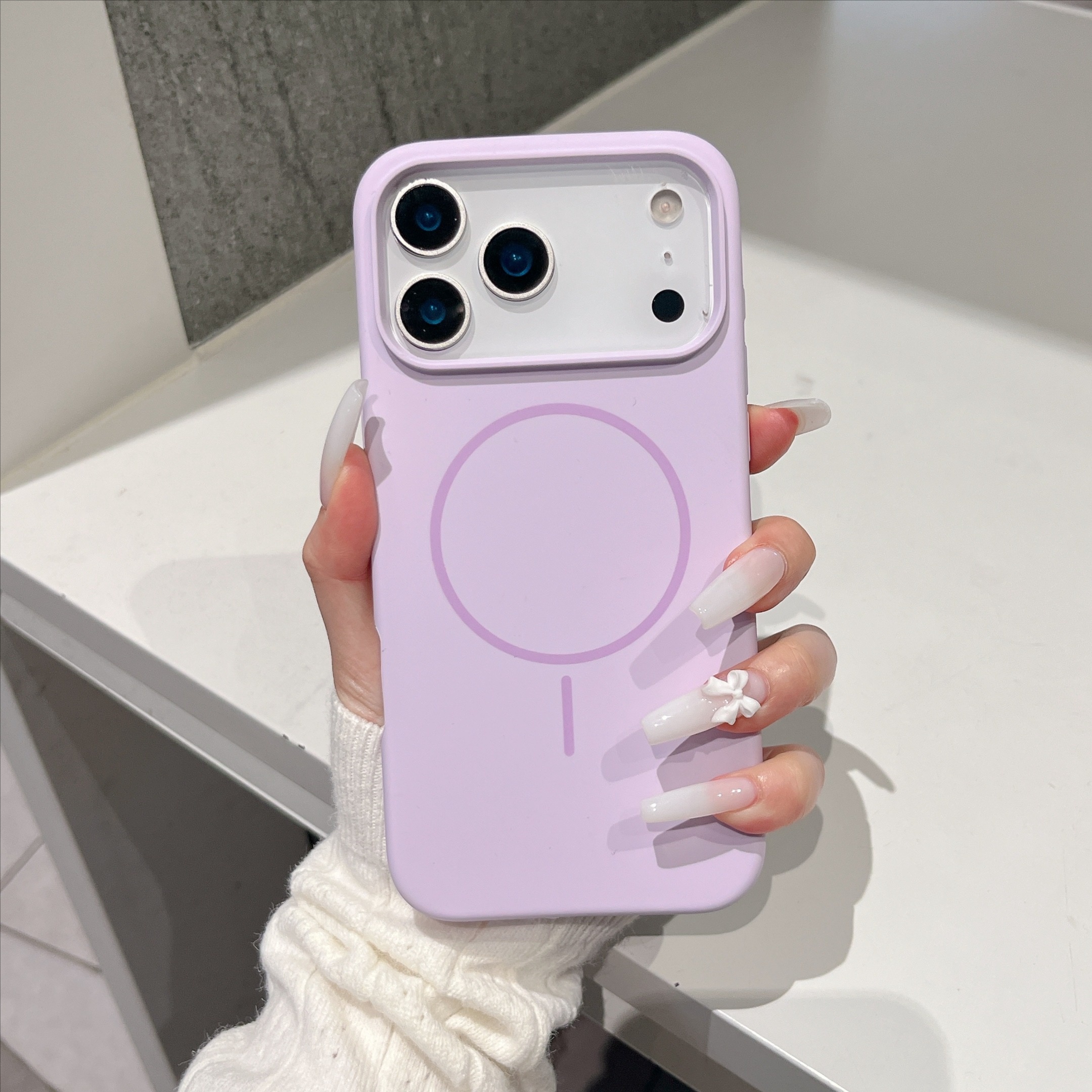 触控键一体全包适用苹果16promax手机壳液态硅胶iPhone17pm磁吸15防摔保护套14简约纯色13p高级感12p女款11 - 图片 5
