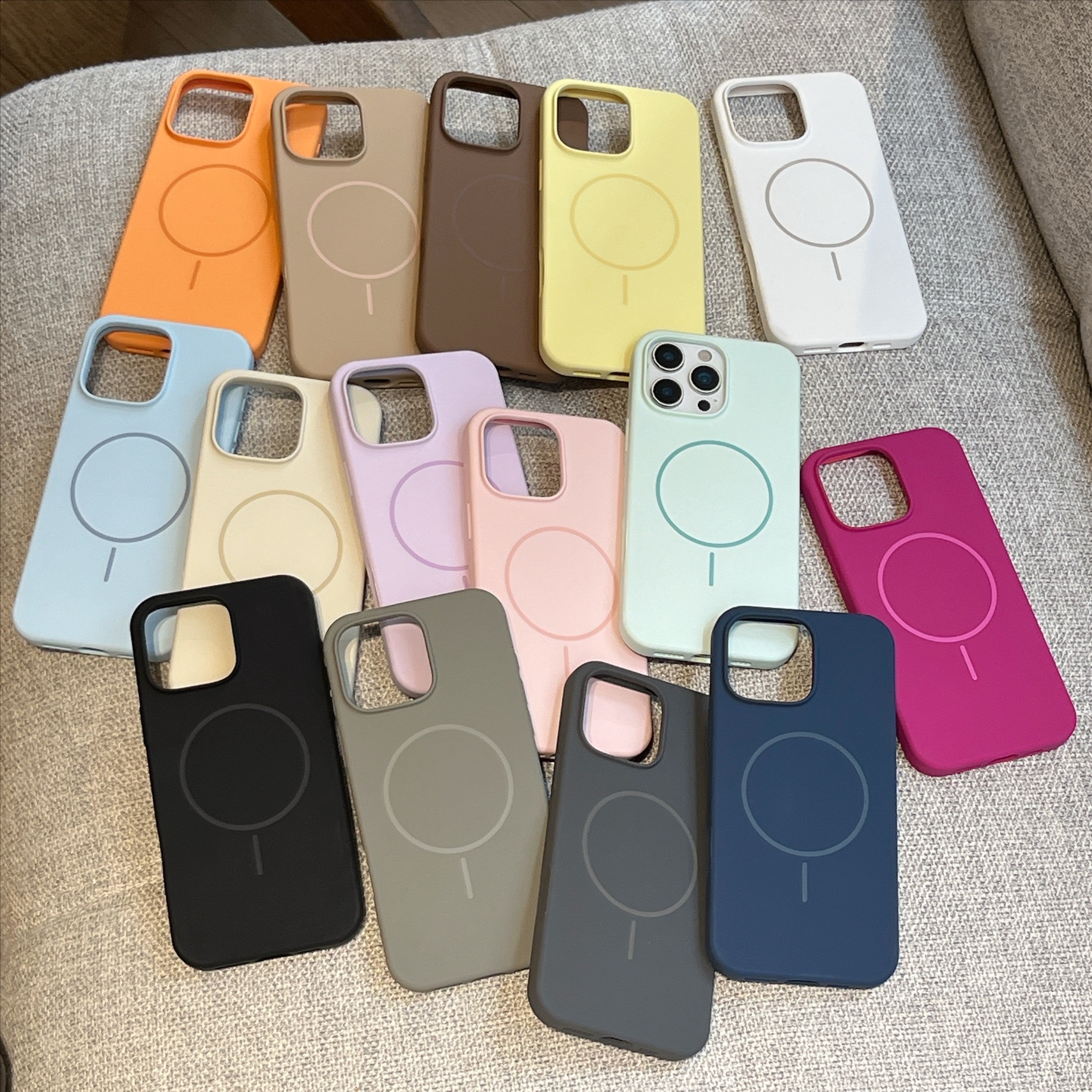 适用苹果17手机壳黑色大孔iphone17promax细圈磁吸液态16pro防摔15高端新品14保护套13情侣男女17 r - 图片 5