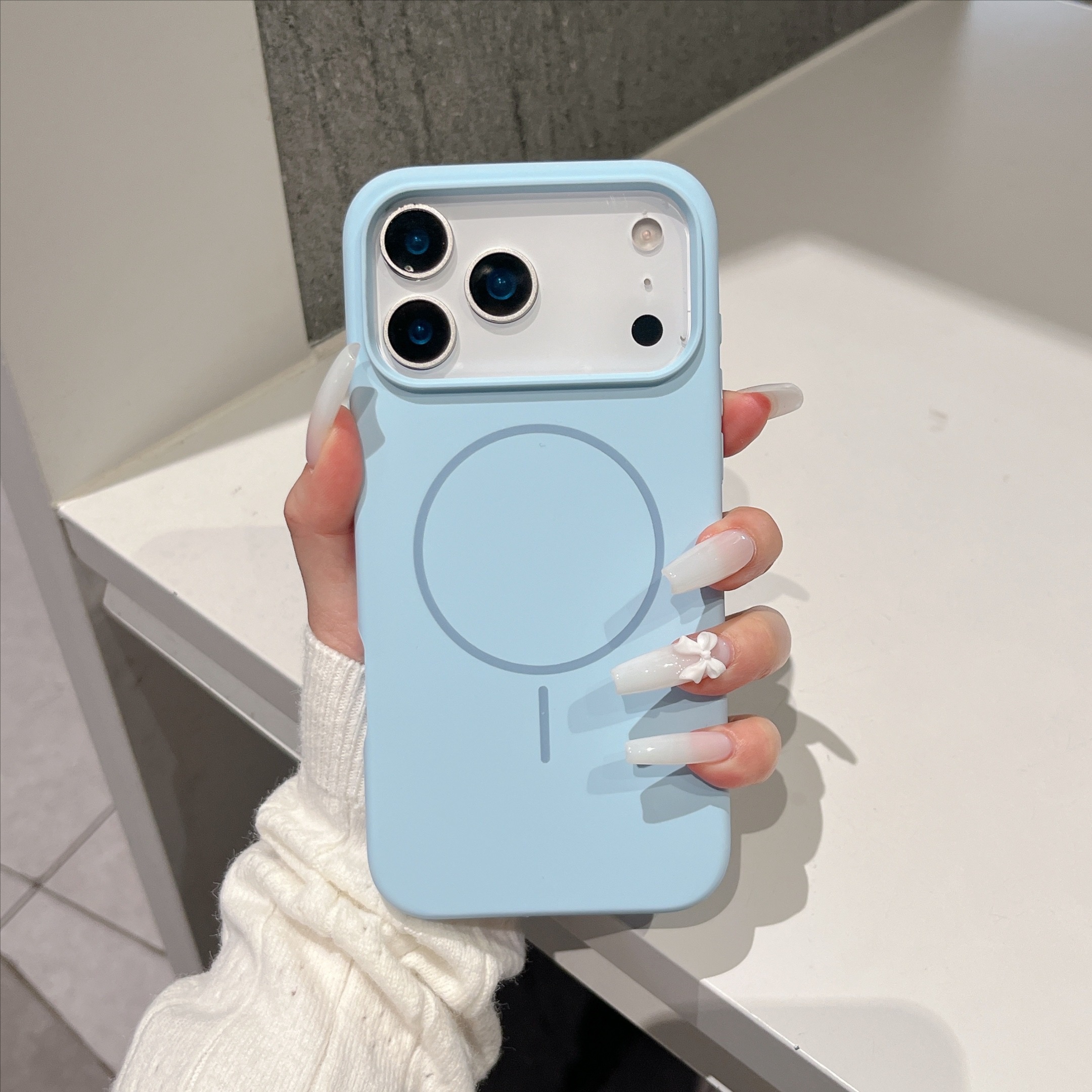 触控键一体全包适用苹果16promax手机壳液态硅胶iPhone17pm磁吸15防摔保护套14简约纯色13p高级感12p女款11 - 图片 6