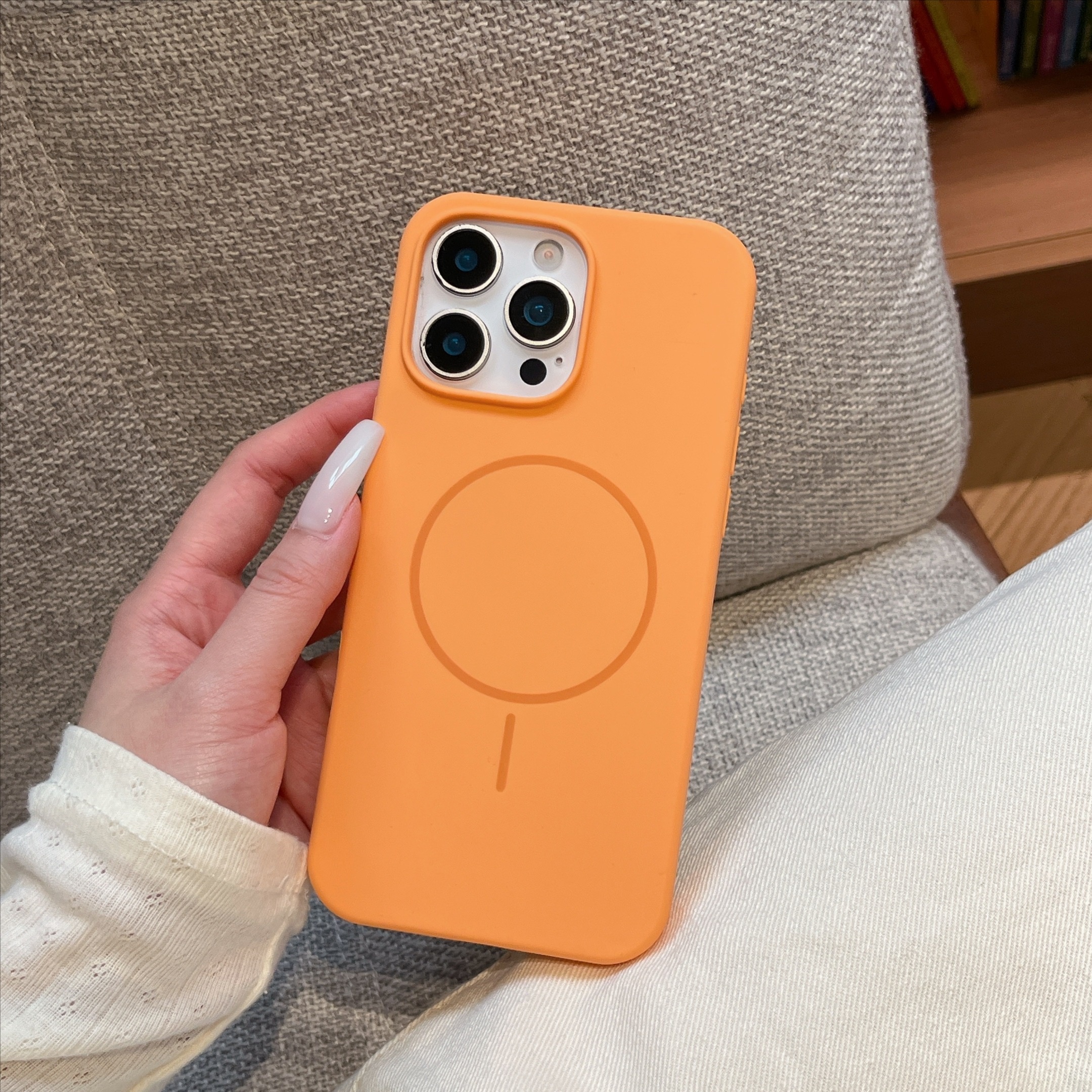 适用苹果17手机壳黑色大孔iphone17promax细圈磁吸液态16pro防摔15高端新品14保护套13情侣男女17 r - 图片 6