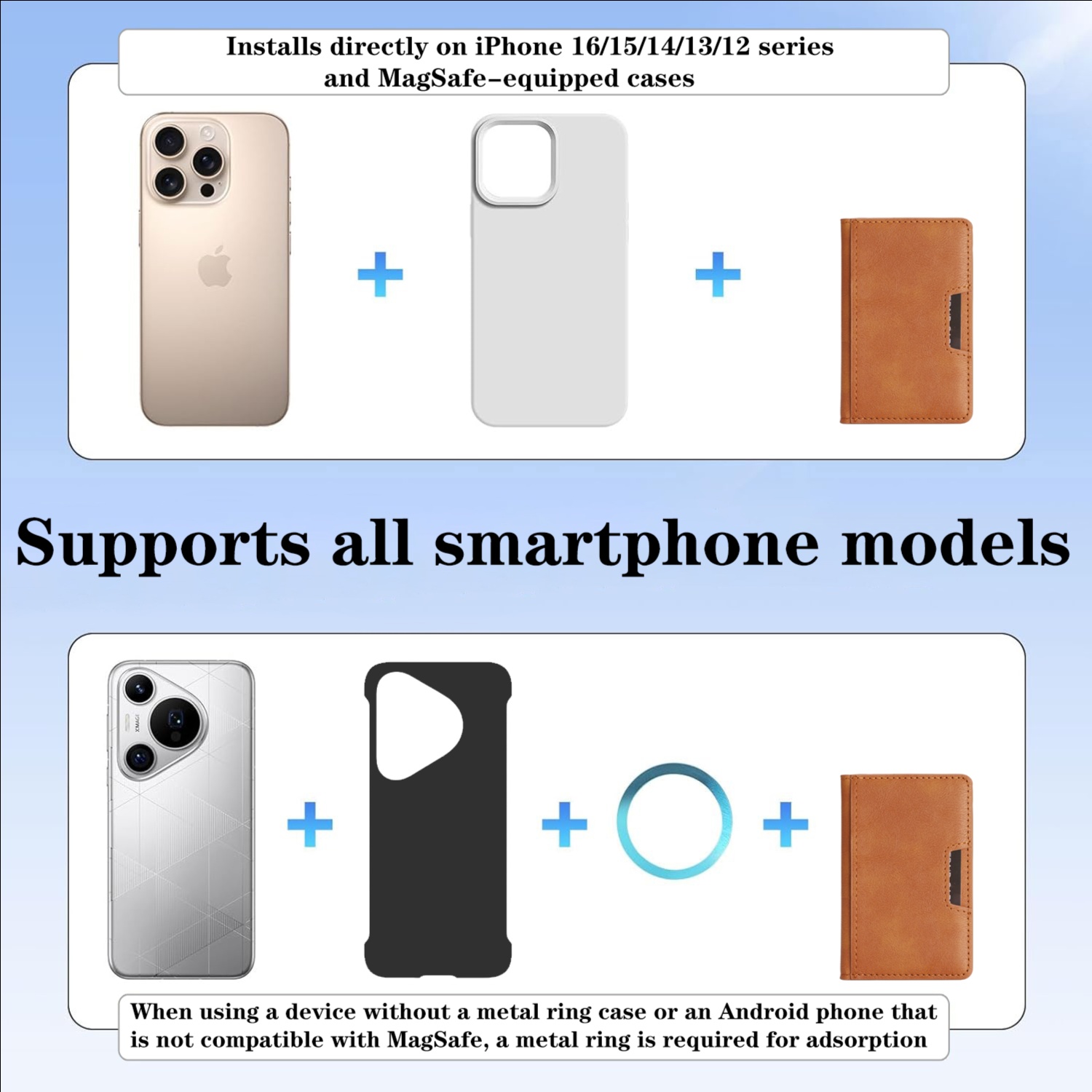 适用磁吸MagSafe卡包支架两折卡包苹果iPhone17/16/15/14/13/12手机 - 图片 7